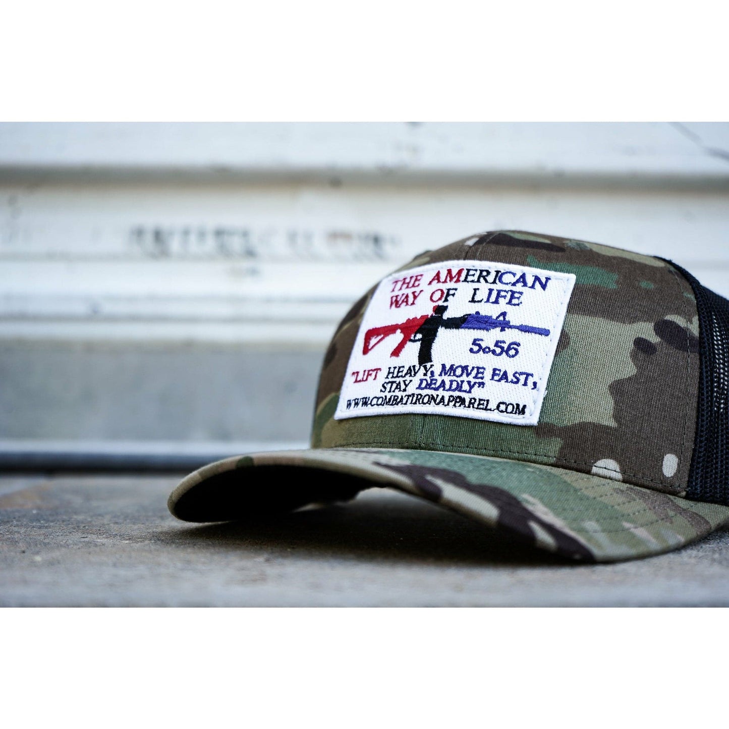 AWOL- American Way Of Life 5.56 White Patch Edition Mid-Profile Mesh Snapback