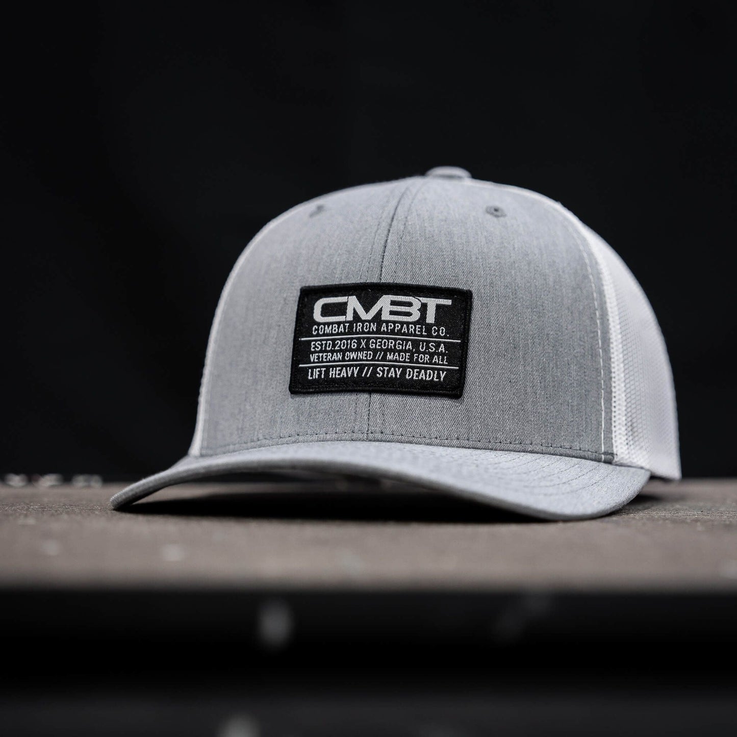 CMBT Standard Black Woven Patch Mid-Profile Mesh Snapback