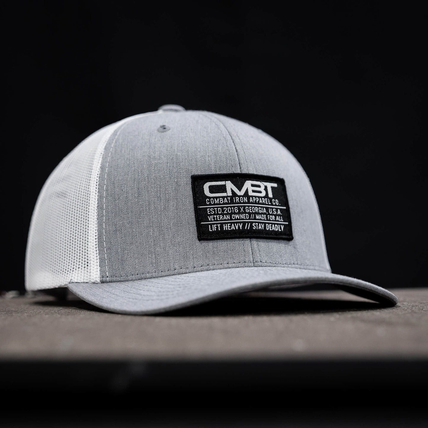 CMBT Standard Black Woven Patch Mid-Profile Mesh Snapback