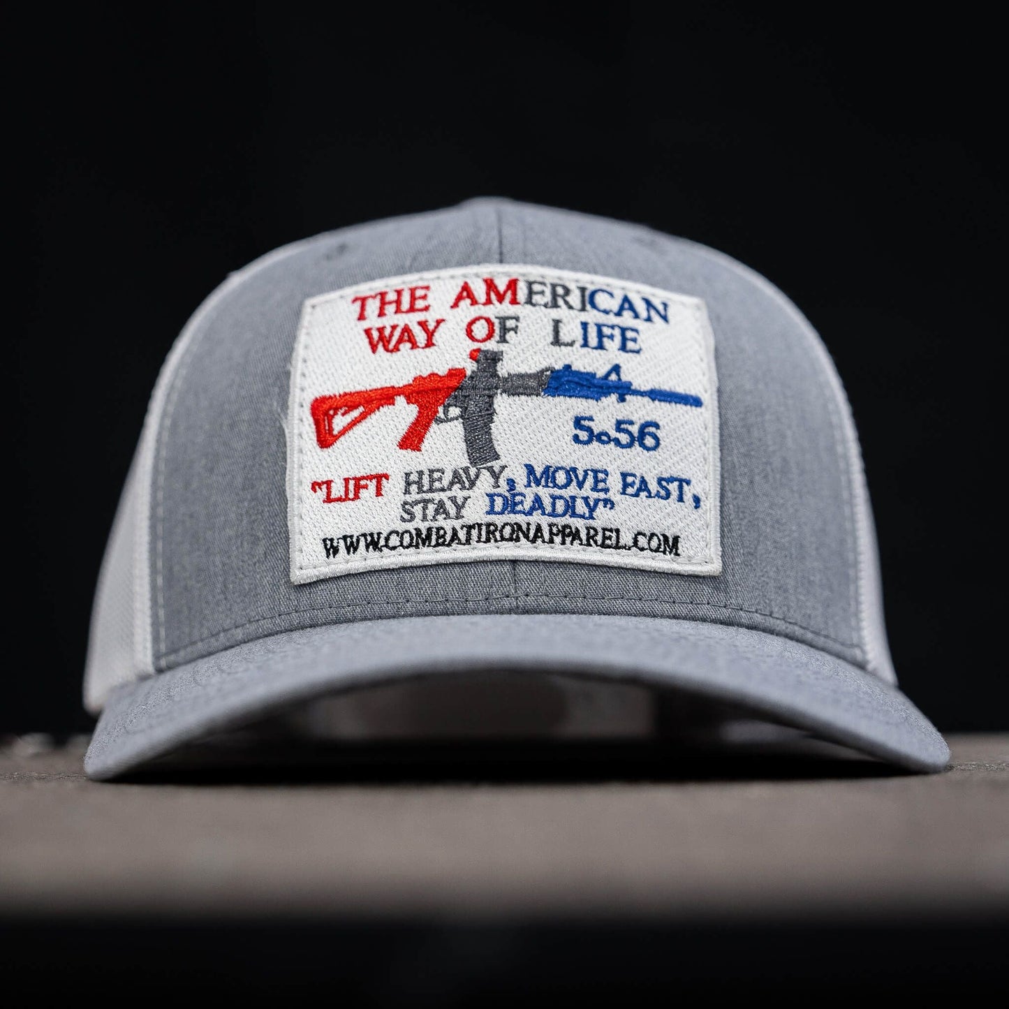 AWOL- American Way Of Life 5.56 White Patch Edition Mid-Profile Mesh Snapback