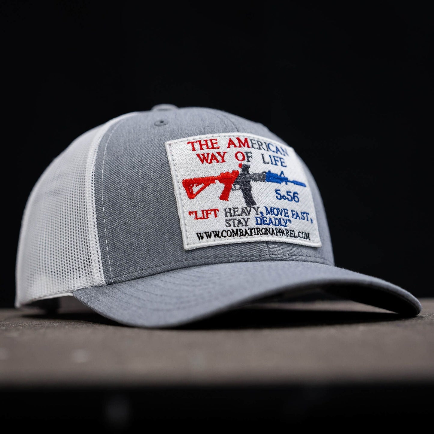 AWOL- American Way Of Life 5.56 White Patch Edition Mid-Profile Mesh Snapback