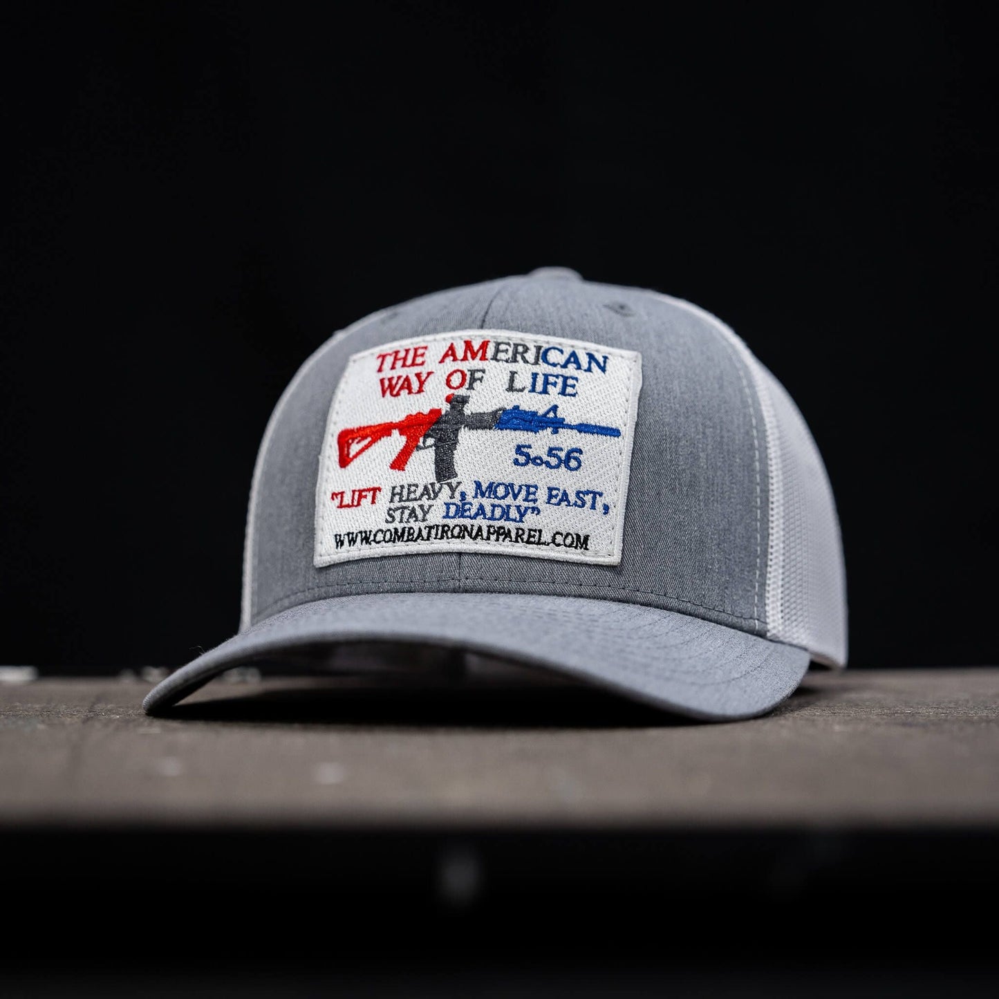 AWOL- American Way Of Life 5.56 White Patch Edition Mid-Profile Mesh Snapback