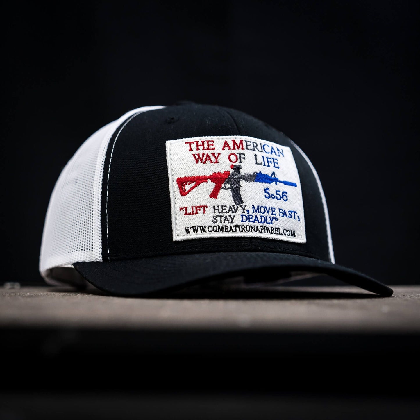 AWOL- American Way Of Life 5.56 White Patch Edition Mid-Profile Mesh Snapback