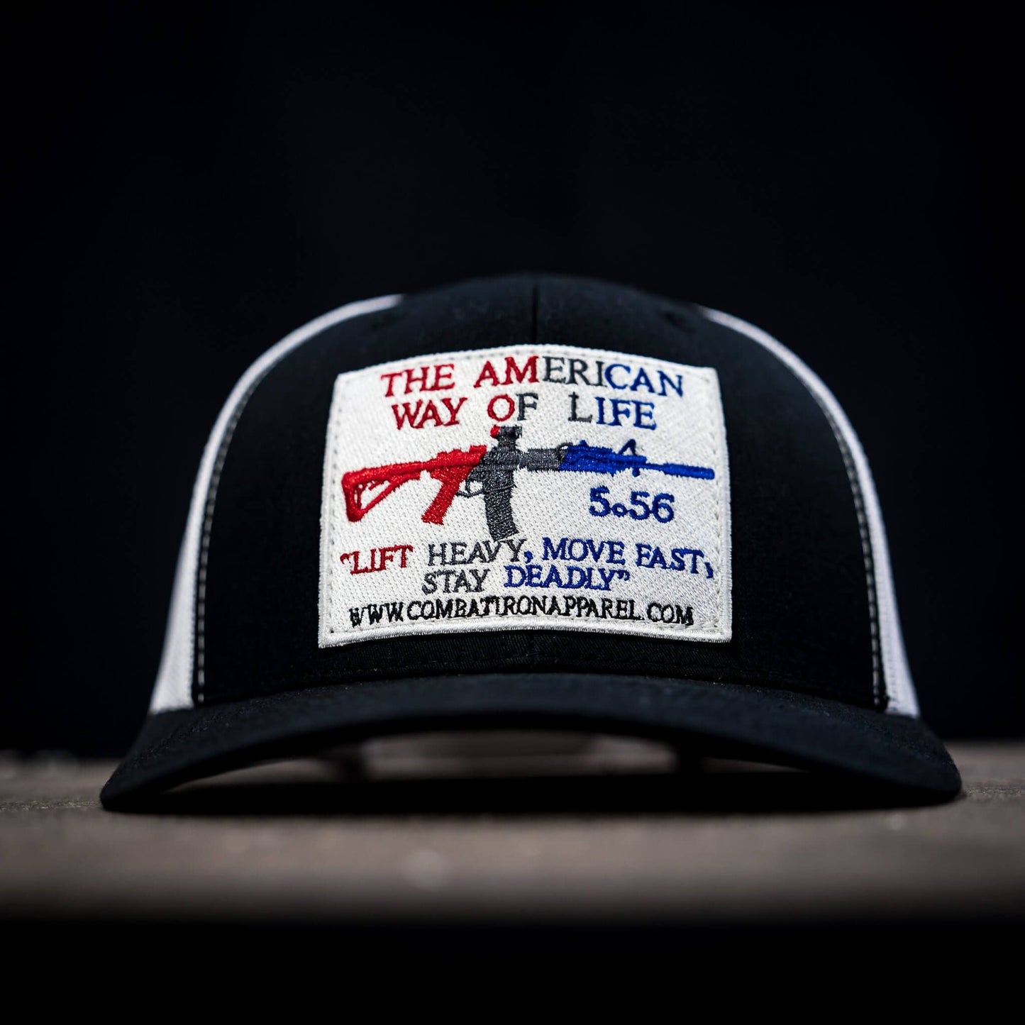 AWOL- American Way Of Life 5.56 White Patch Edition Mid-Profile Mesh Snapback