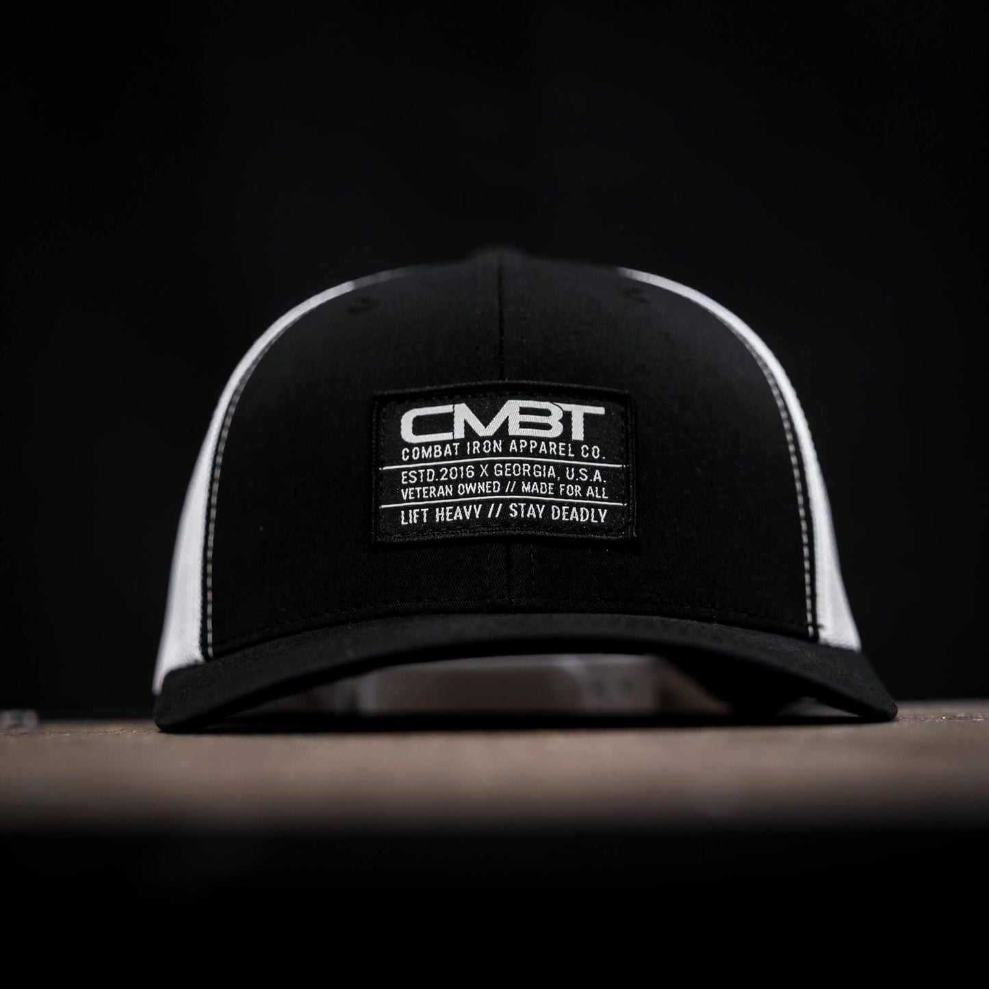 CMBT Standard Black Woven Patch Mid-Profile Mesh Snapback