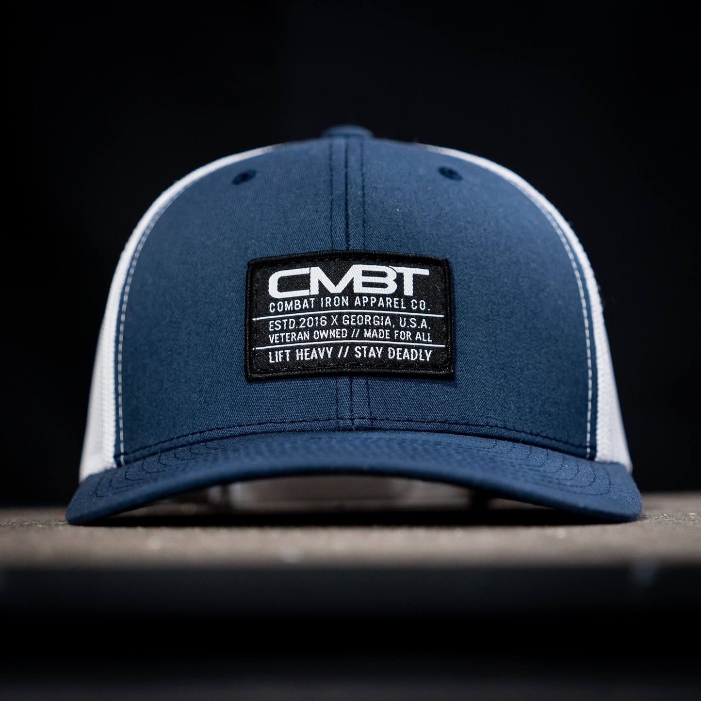 CMBT Standard Black Woven Patch Mid-Profile Mesh Snapback