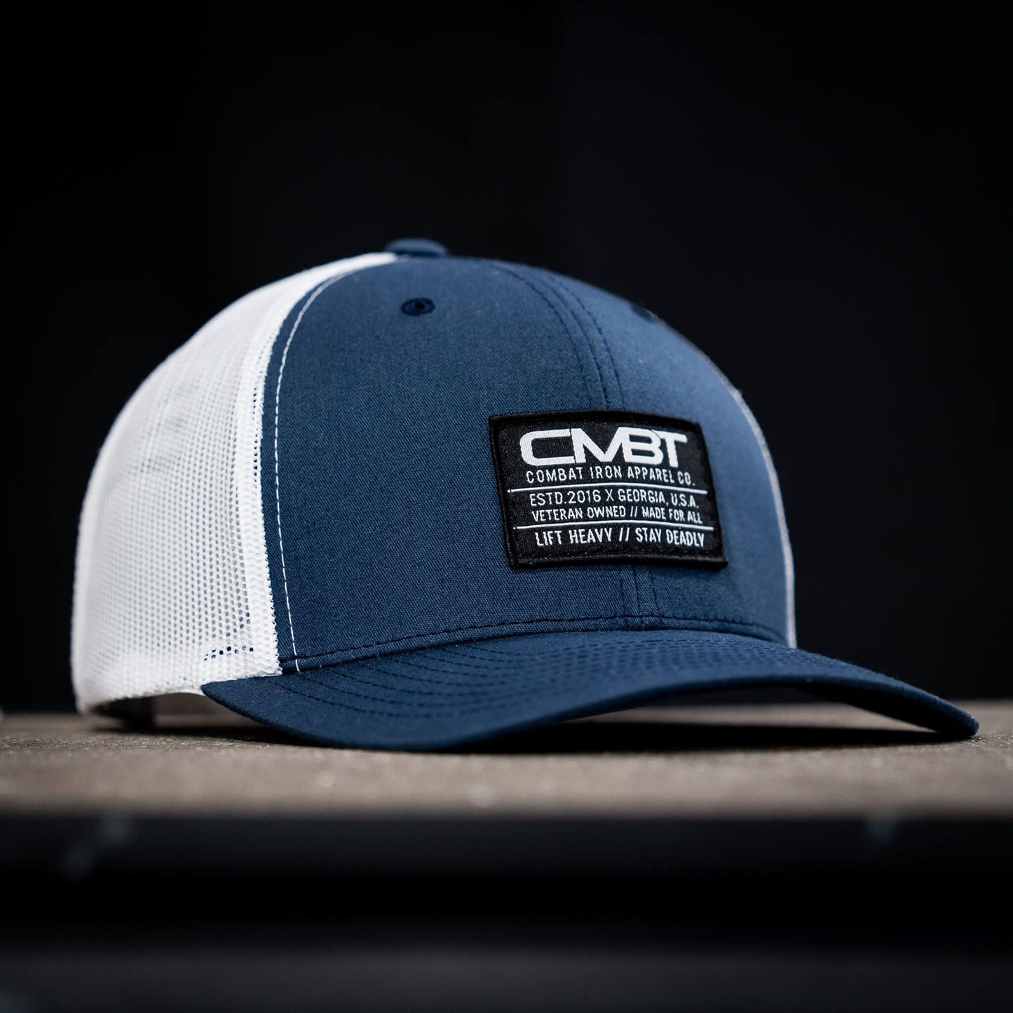 CMBT Standard Black Woven Patch Mid-Profile Mesh Snapback