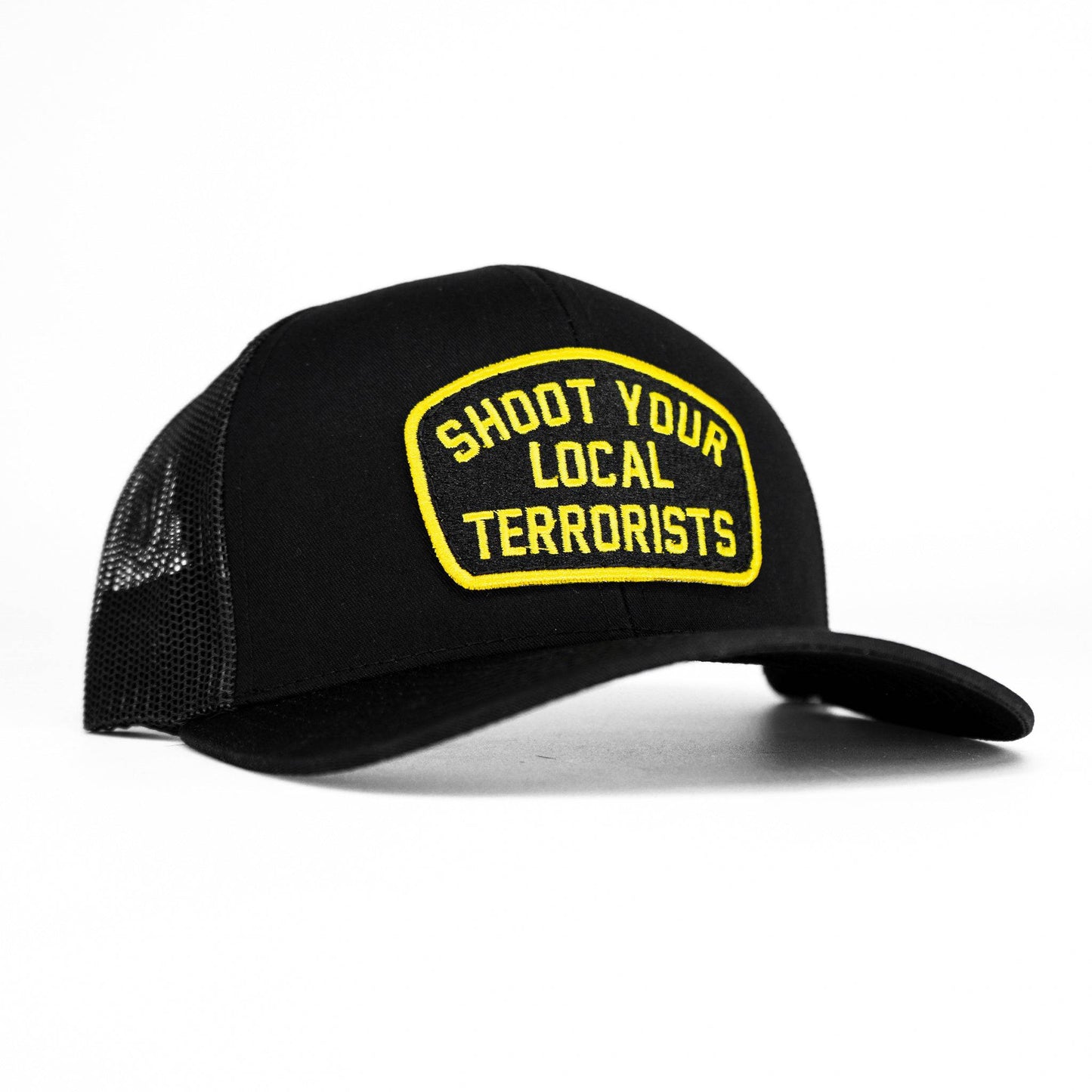 SHOOT YOUR LOCAL TERRORISTS PATCH MESH SNAPBACK