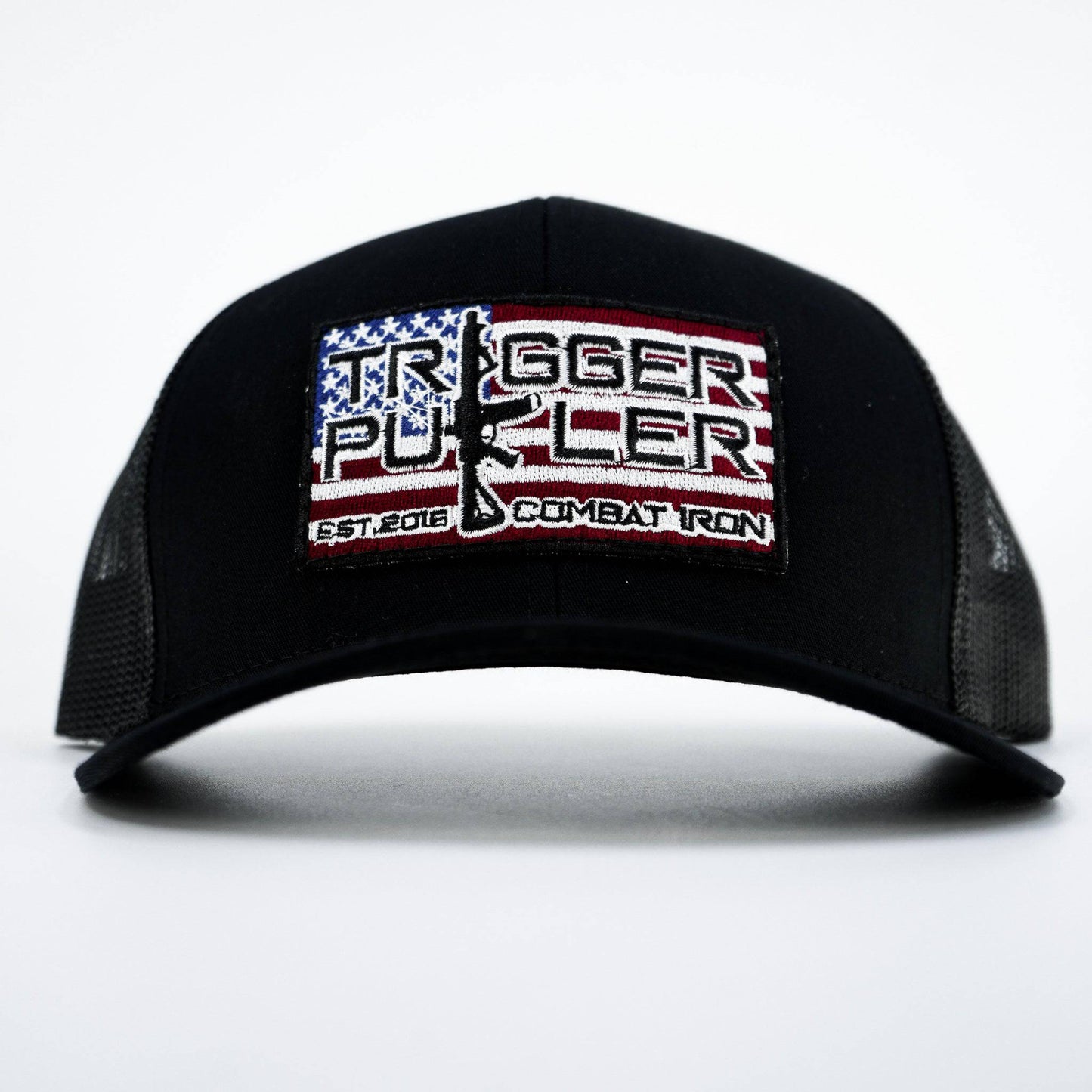 Trigger Puller American Flag Patch Mid-Profile Mesh Snapback