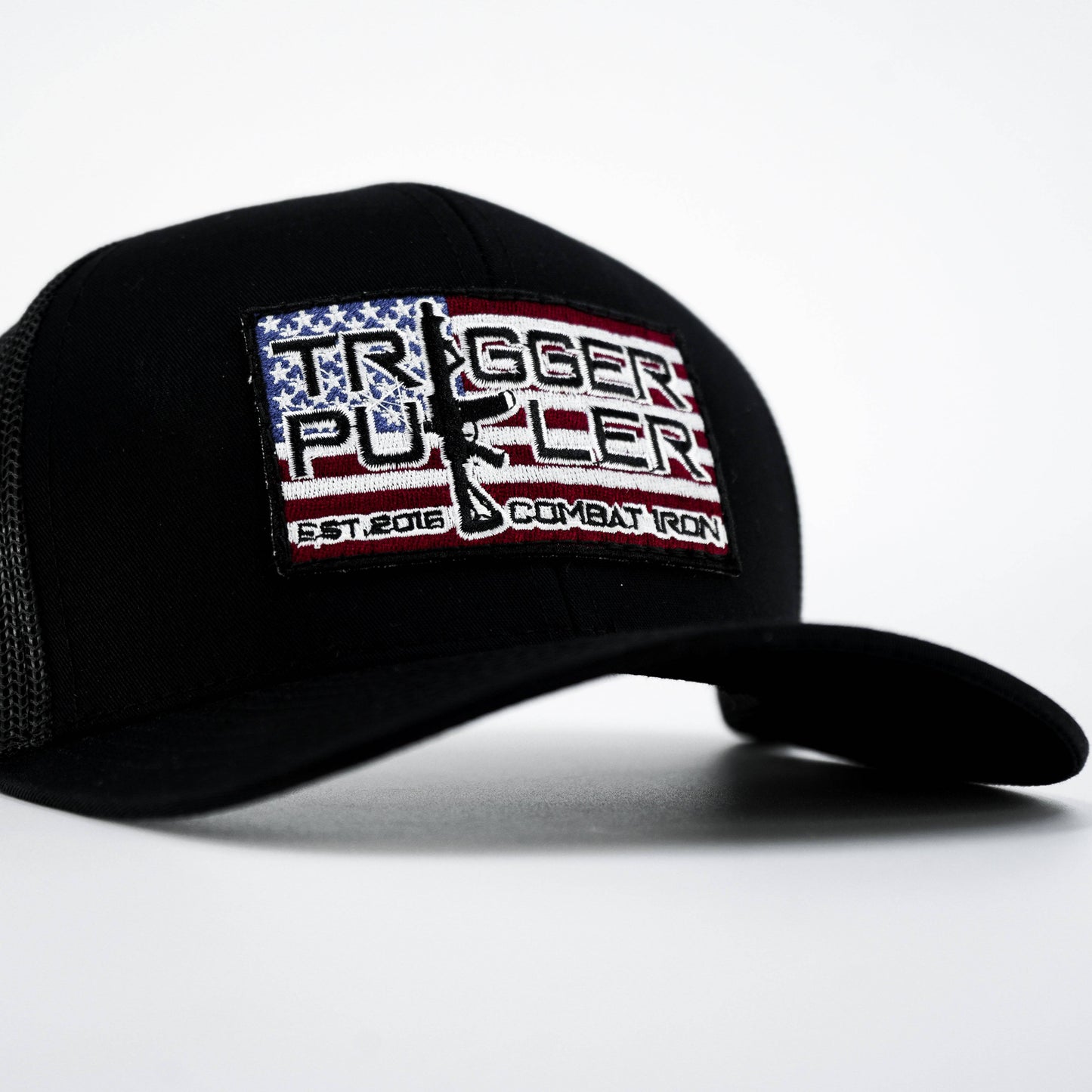 Trigger Puller American Flag Patch Mid-Profile Mesh Snapback