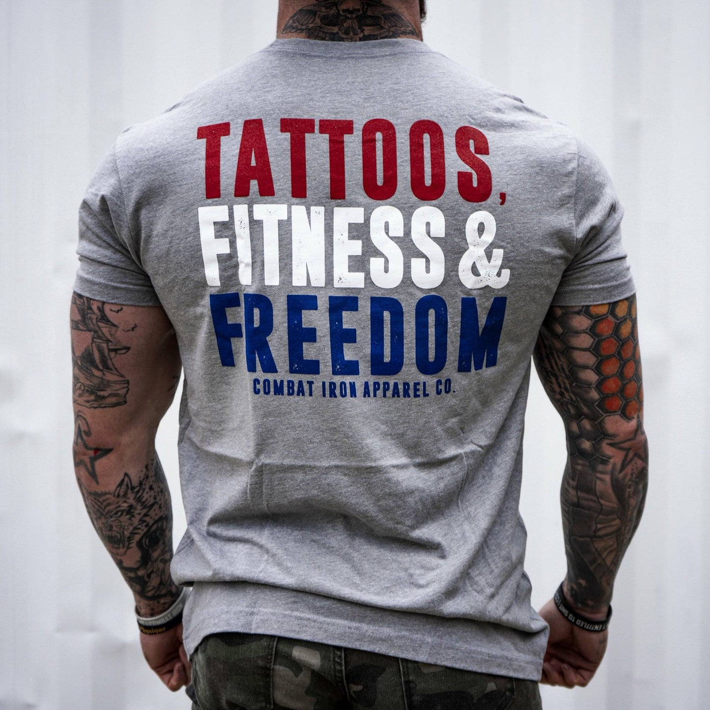 Tattoos, Fitness, & Freedom USA Edition Men's T-Shirt