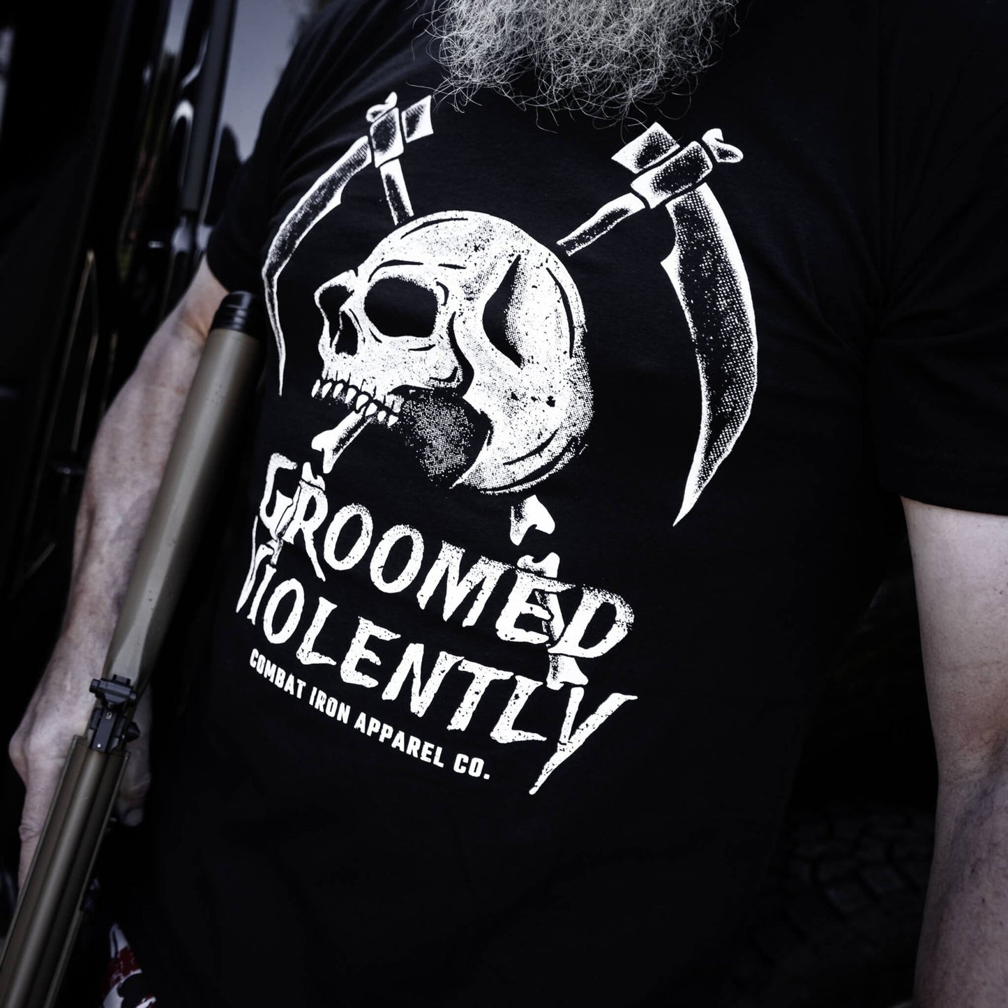 Groomed Violently Skull Men's T-Shirt