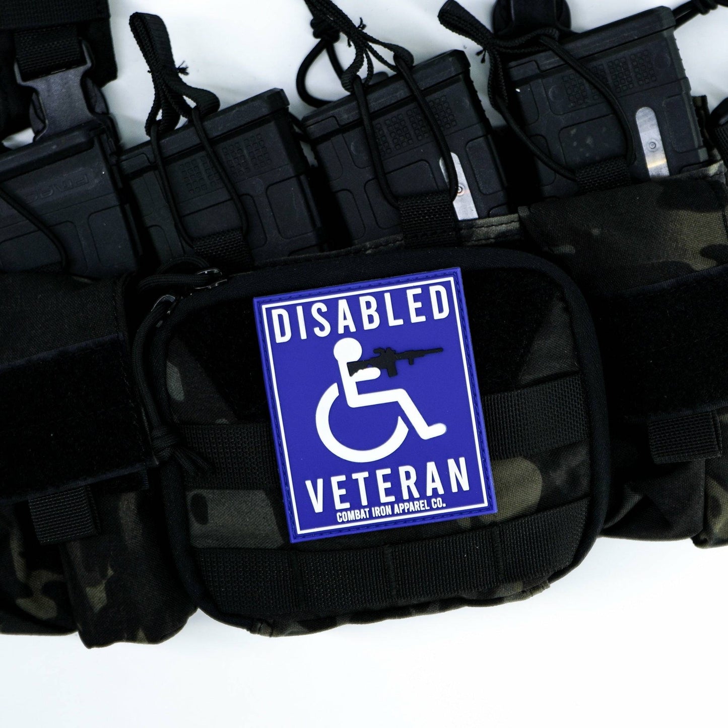 DISABLED VETERAN Handicap Sign PVC Patch