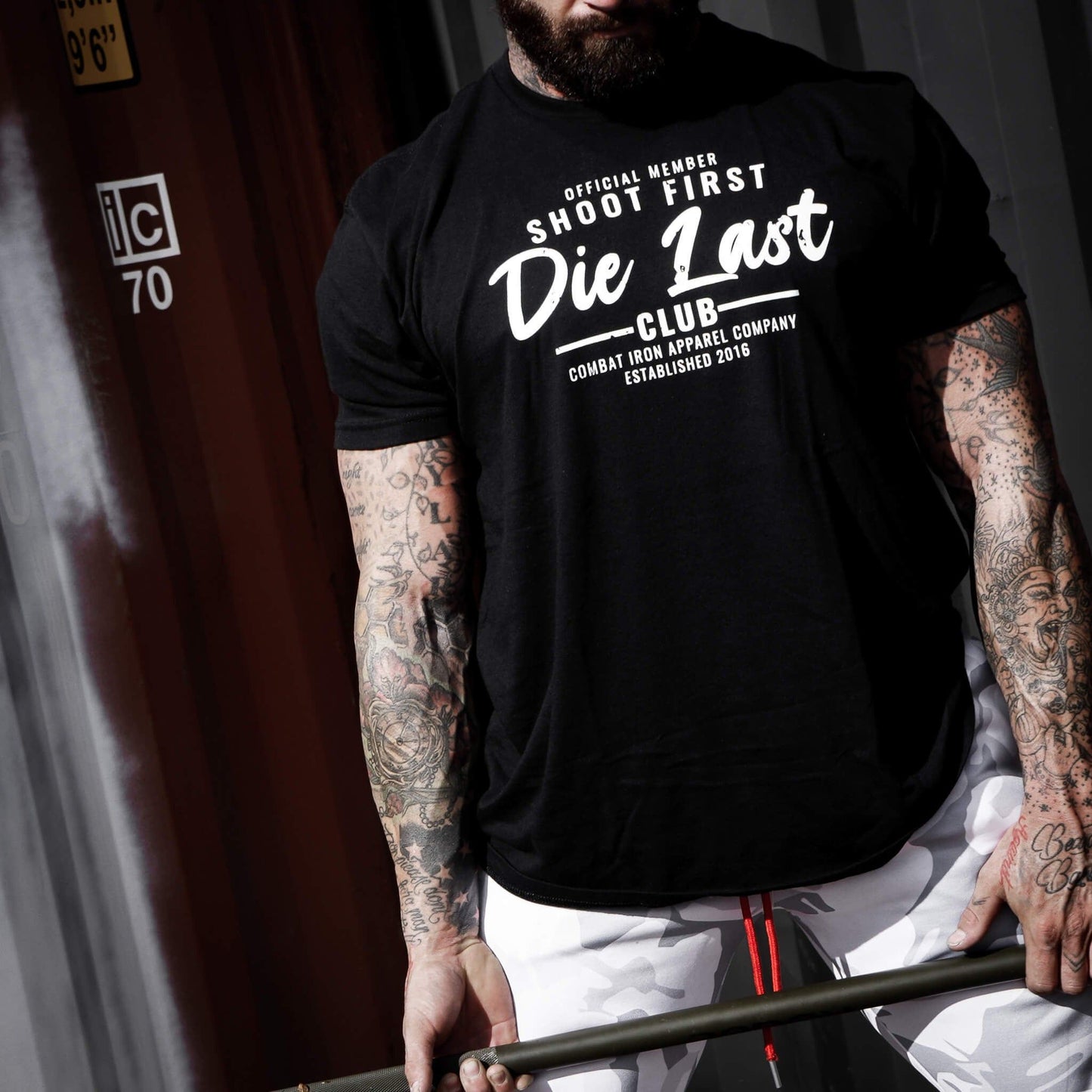 Shoot First. Die Last. Tactical Athlete Club Men's T-Shirt