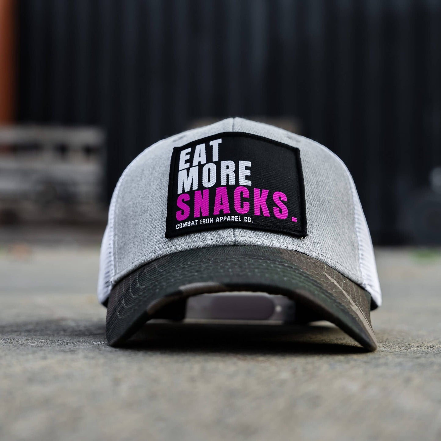 EAT MORE SNACKS Patch Snapback