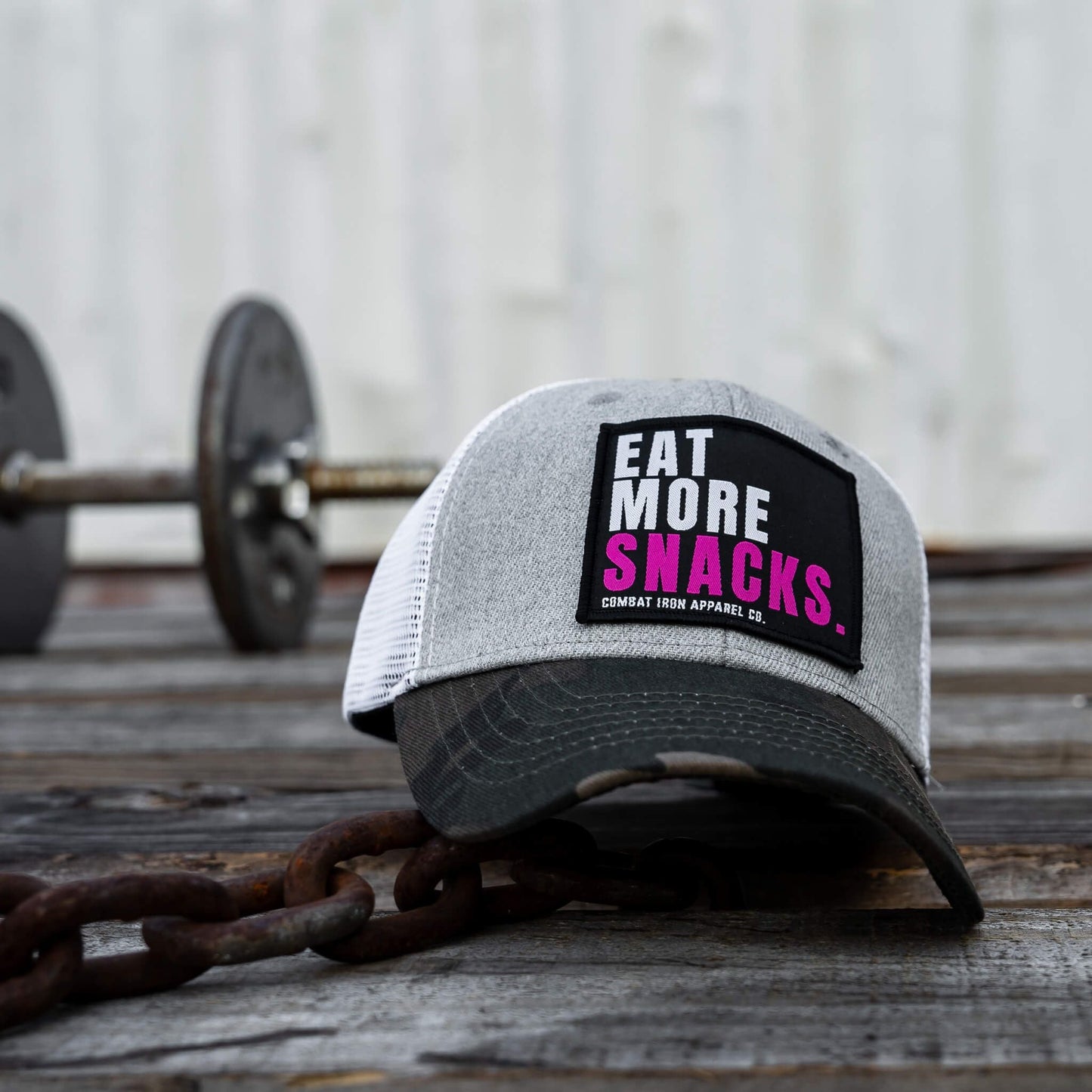 EAT MORE SNACKS Patch Snapback