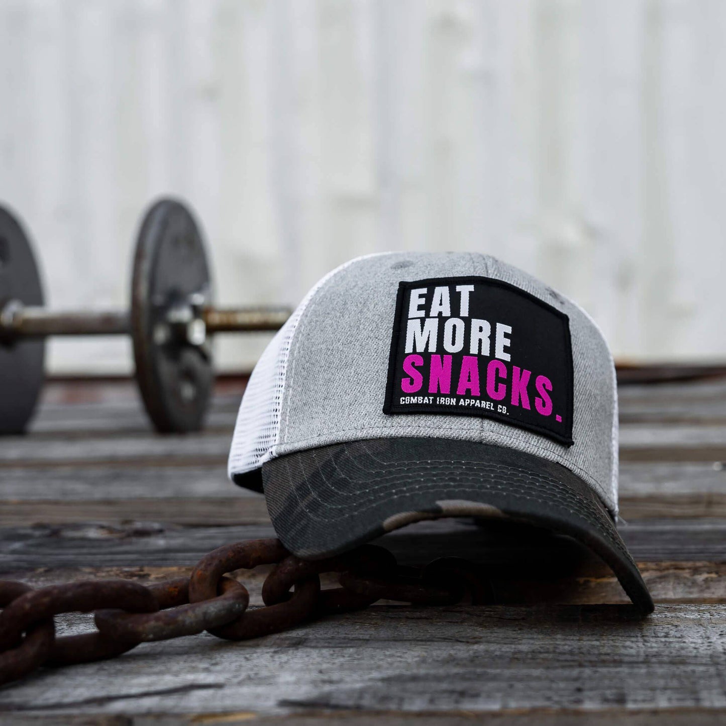 Eat More Snacks Patch Snapback Hat