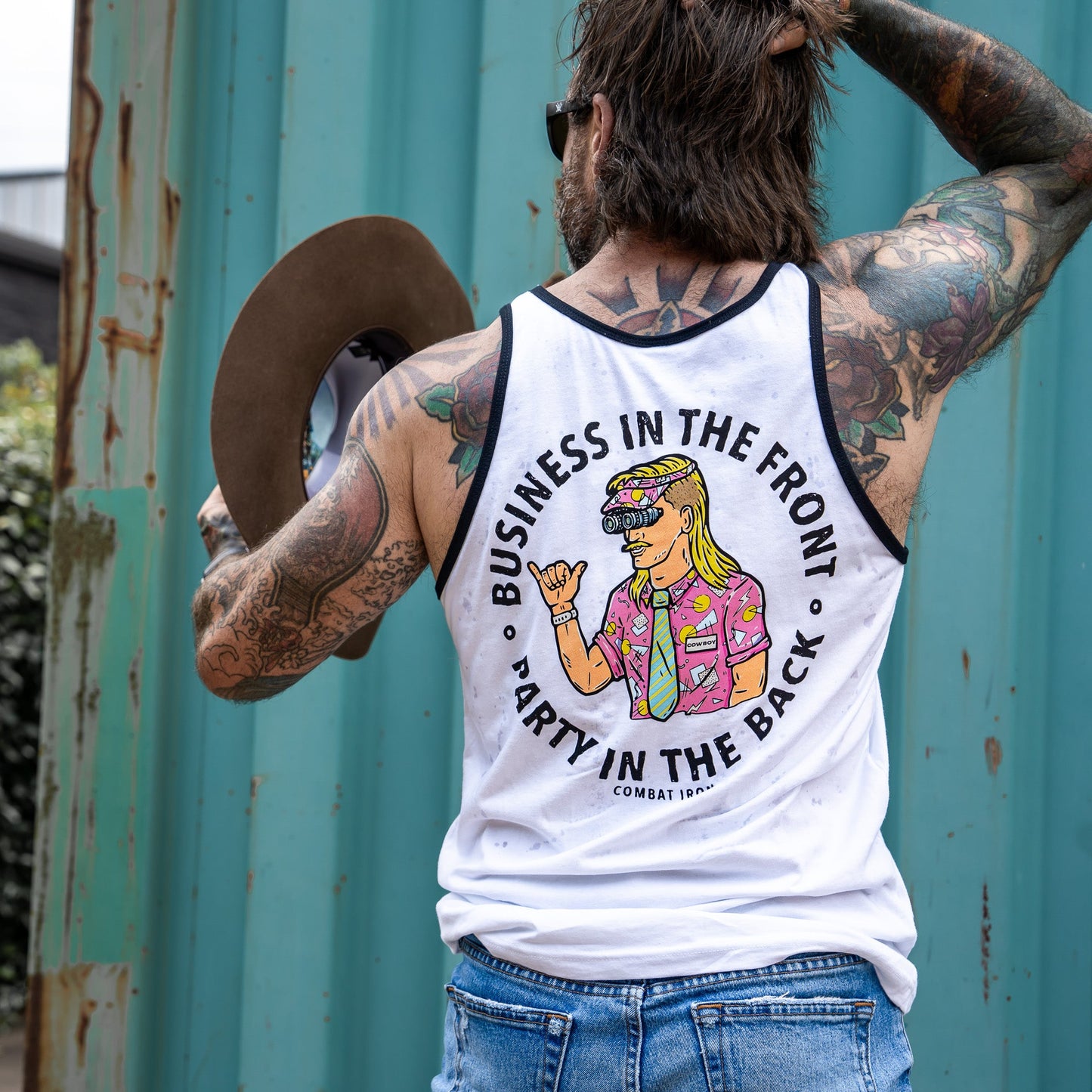 Business In The Front. Party In The Back. Men's Tank