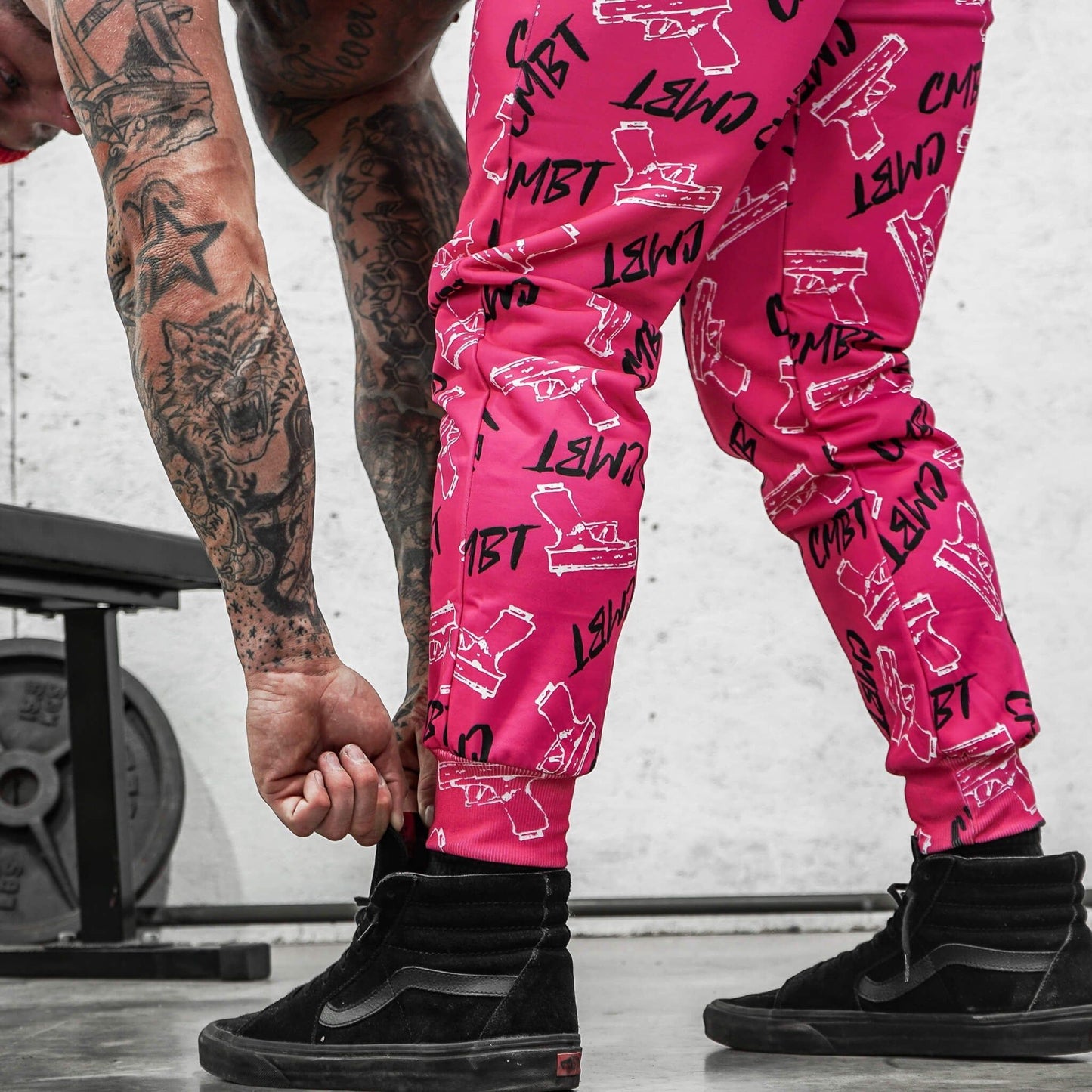 RELAXED FIT ATHLETIC MIDWEIGHT JOGGERS | PINK CMBT PISTOLS