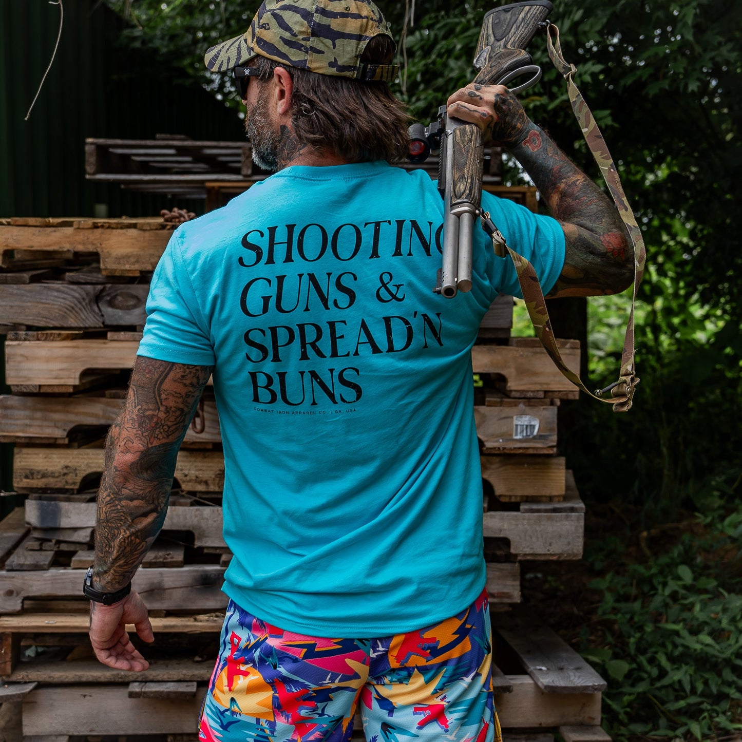 Shooting Guns & Spread'n Buns Men's T-Shirt