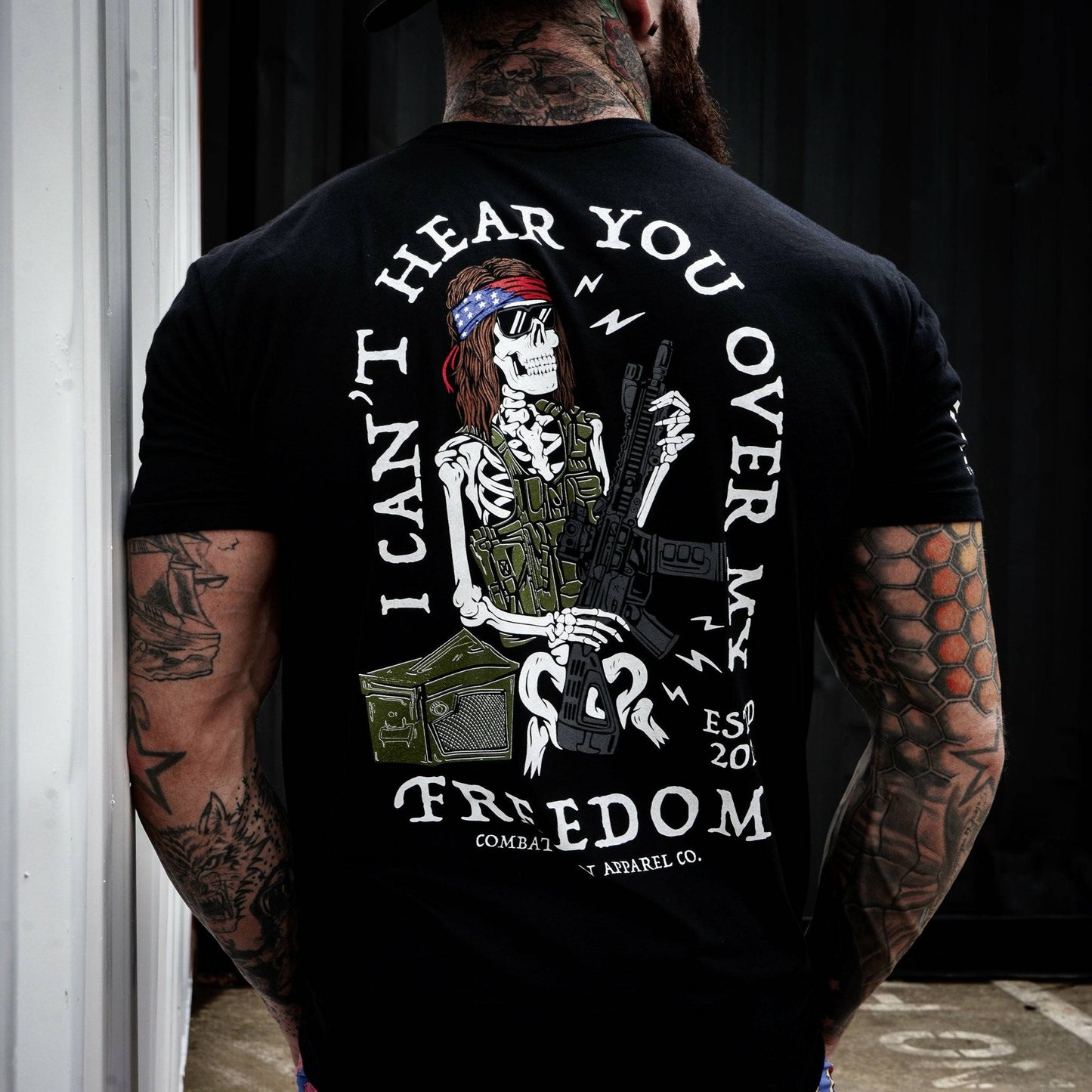 I Can't Hear You Over My Freedom AR Guitar Men's T-Shirt