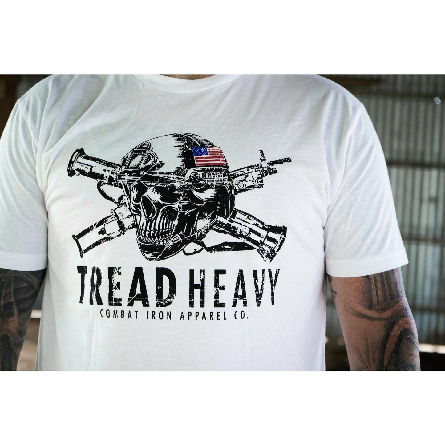 Tread Heavy Skull Operator Men's T-Shirt