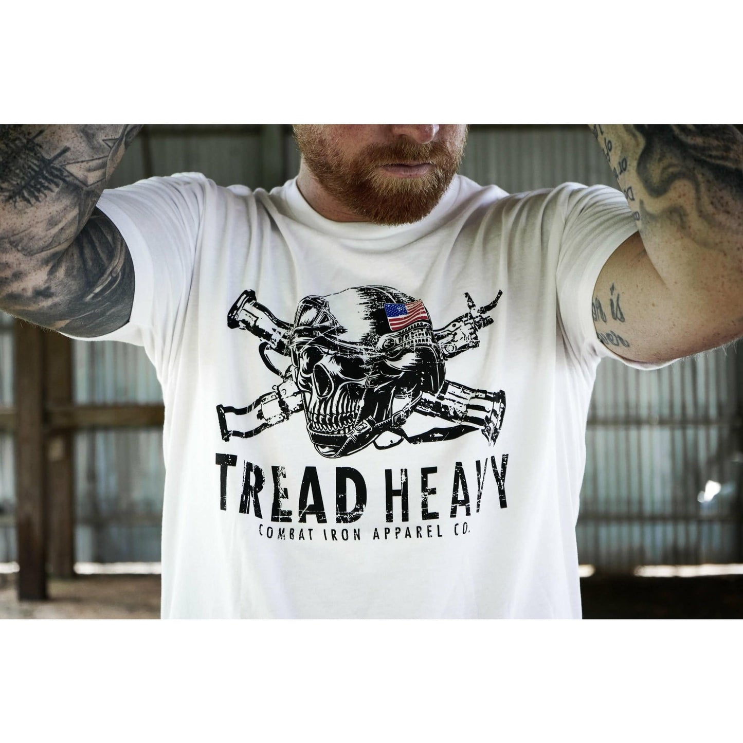 Tread Heavy Skull Operator Men's T-Shirt