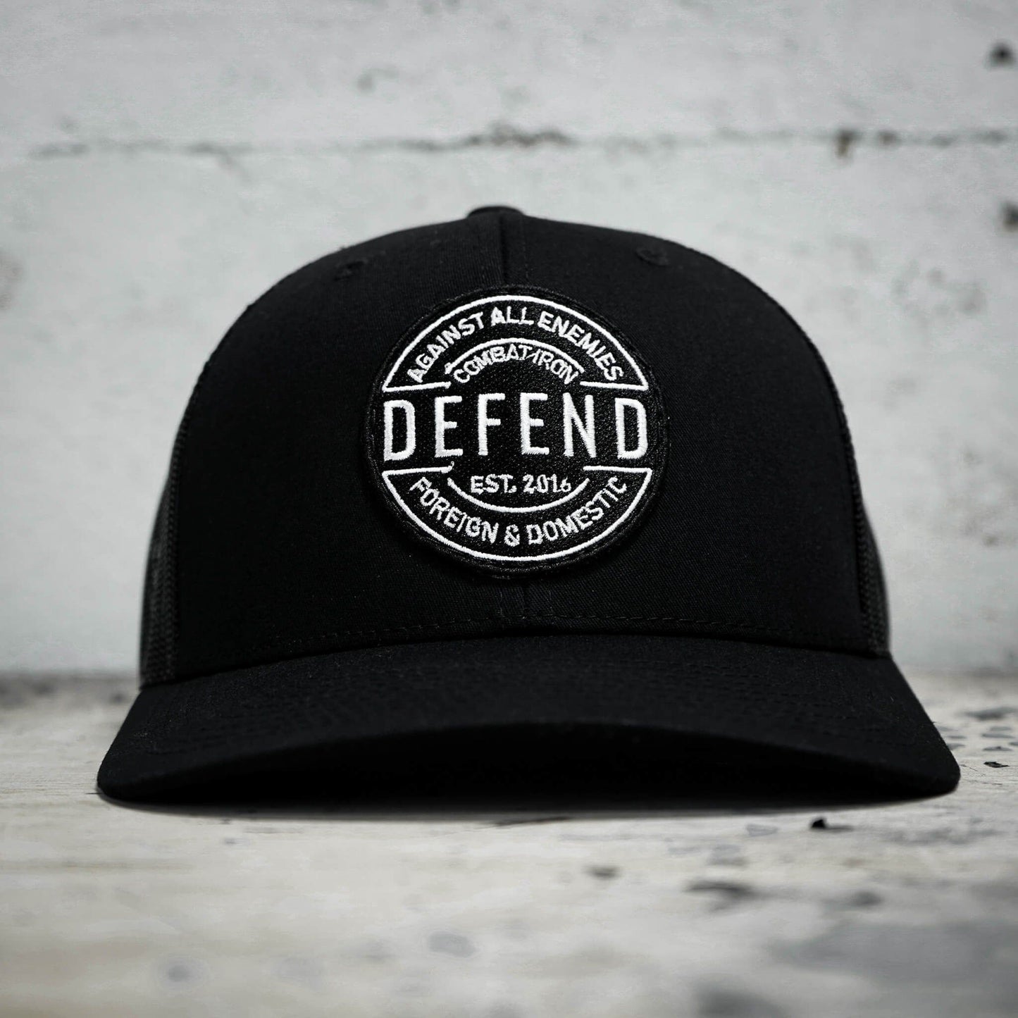 Defend Against All Enemies Foreign and Domestic Mid-Profile Mesh Snapback