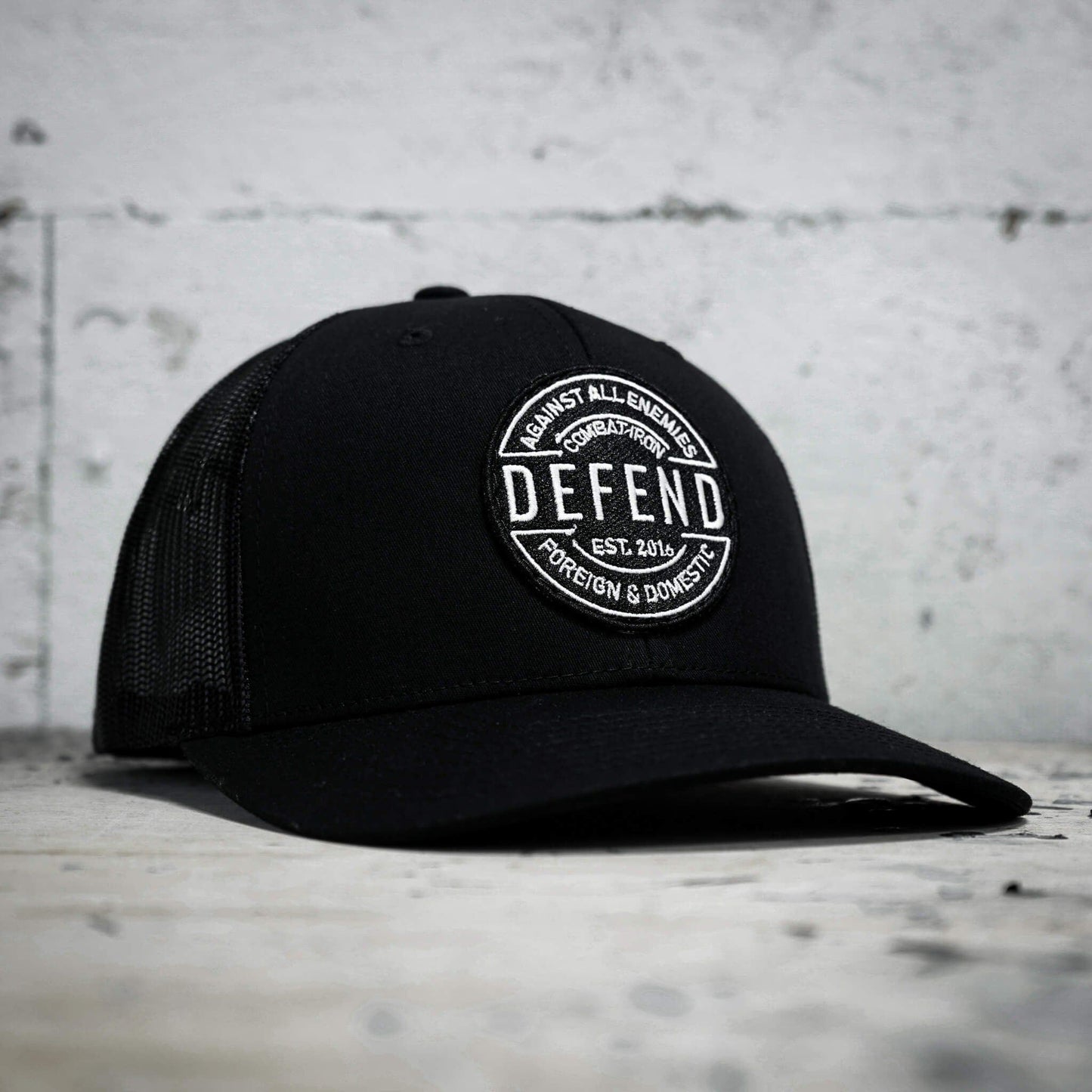 Defend Against All Enemies Foreign and Domestic Mid-Profile Mesh Snapback