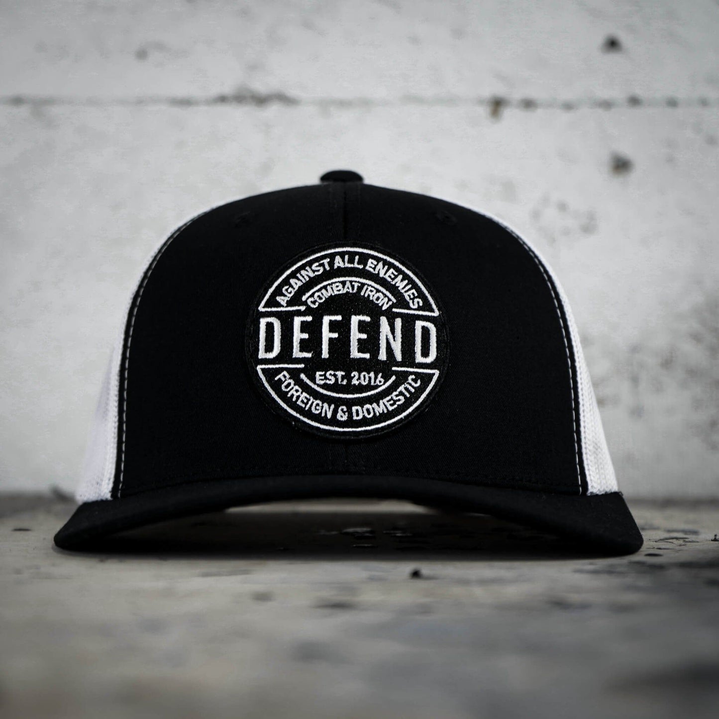 Defend Against All Enemies Foreign and Domestic Mid-Profile Mesh Snapback