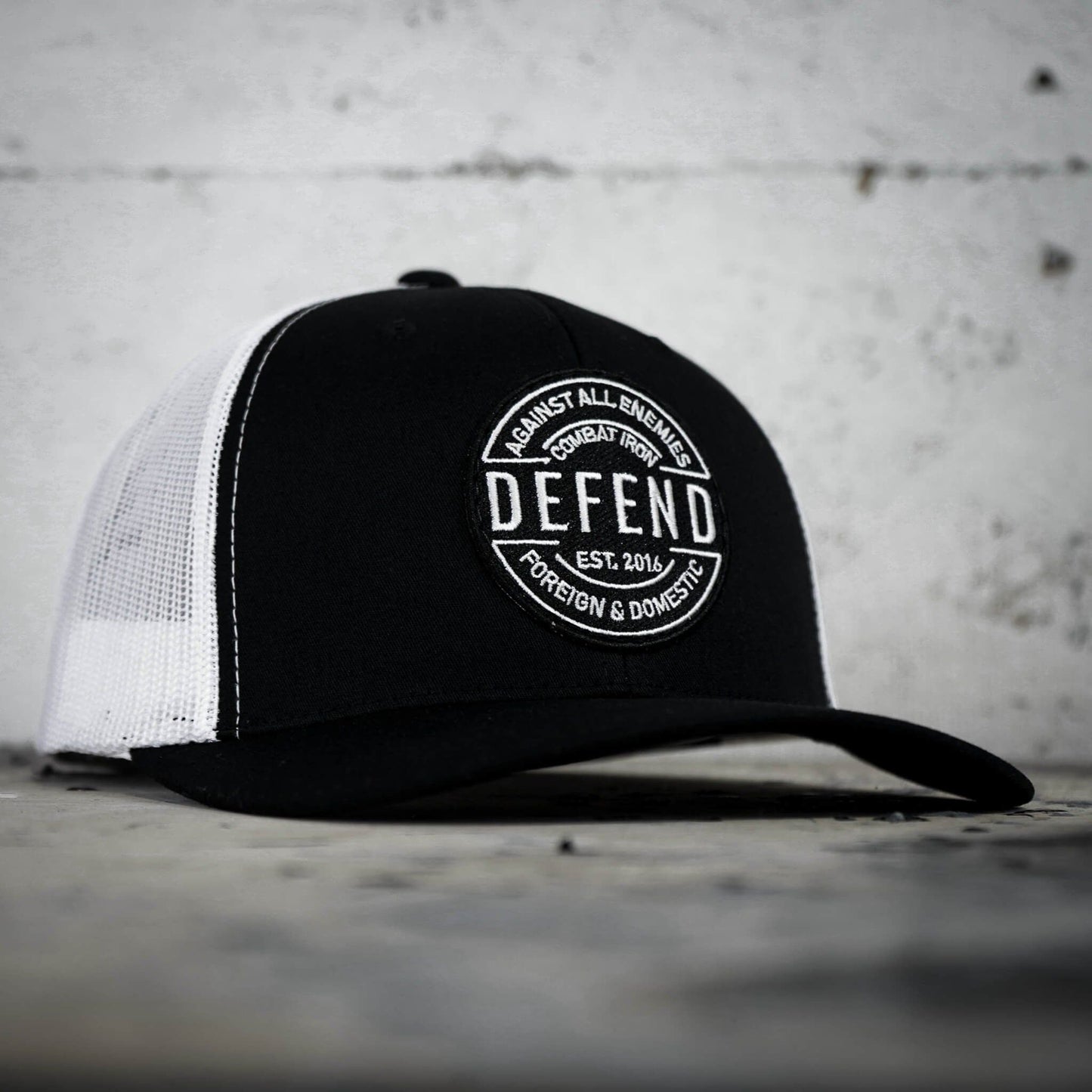 Defend Against All Enemies Foreign and Domestic Mid-Profile Mesh Snapback