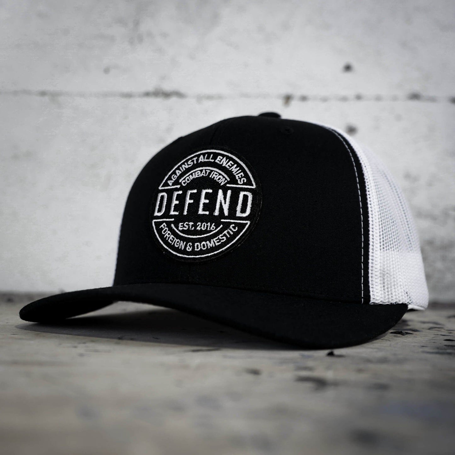 Defend Against All Enemies Foreign and Domestic Mid-Profile Mesh Snapback