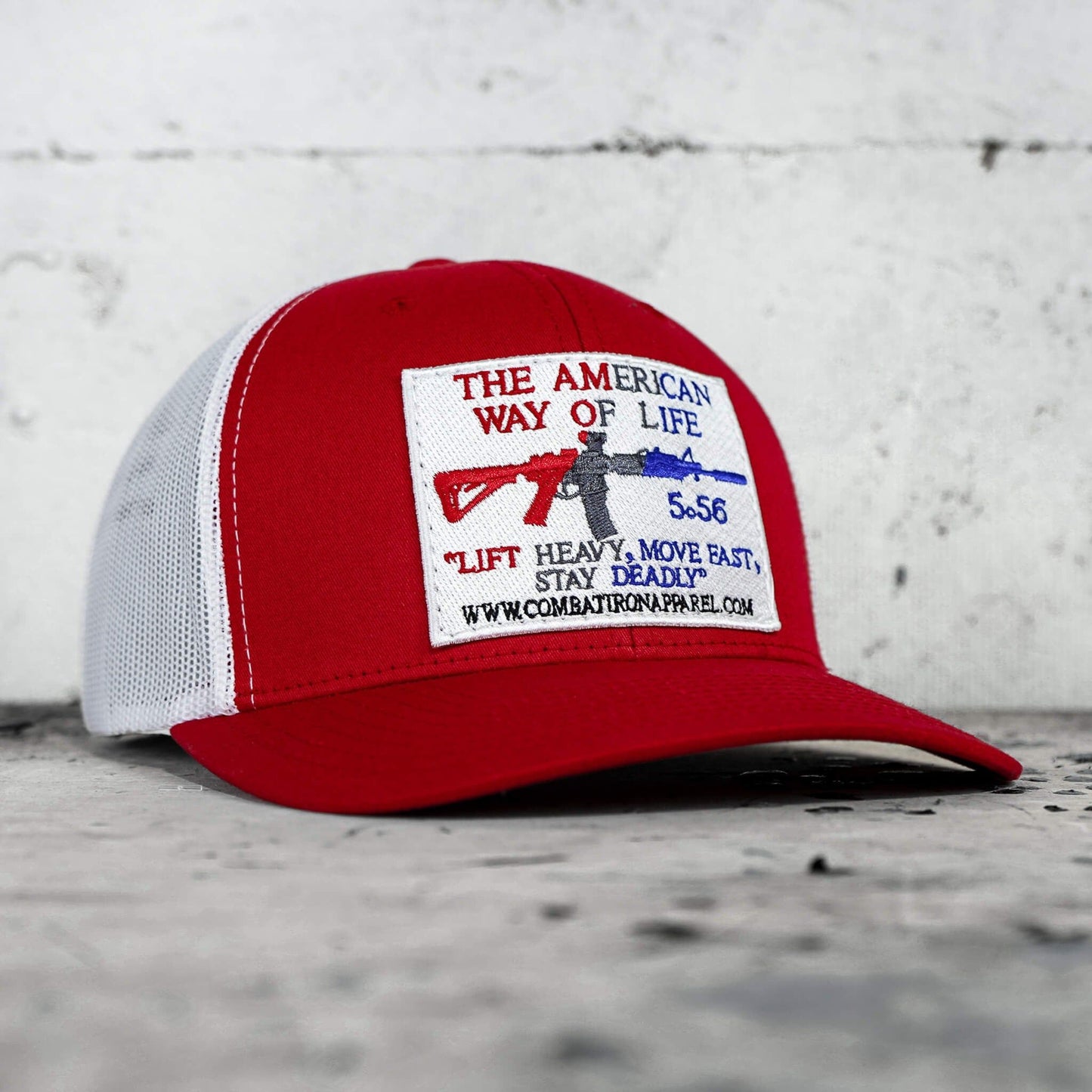 AWOL- American Way Of Life 5.56 White Patch Edition Mid-Profile Mesh Snapback