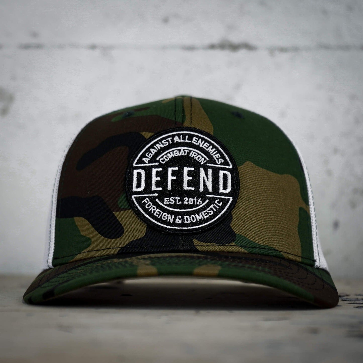 Defend Against All Enemies Foreign and Domestic Mid-Profile Mesh Snapback