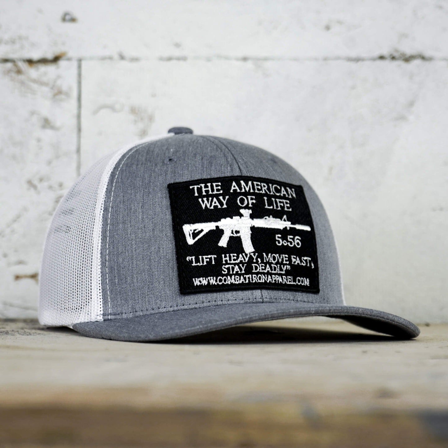 AWOL- American Way Of Life 5.56 Black Patch Edition Mid-Profile Mesh Snapback