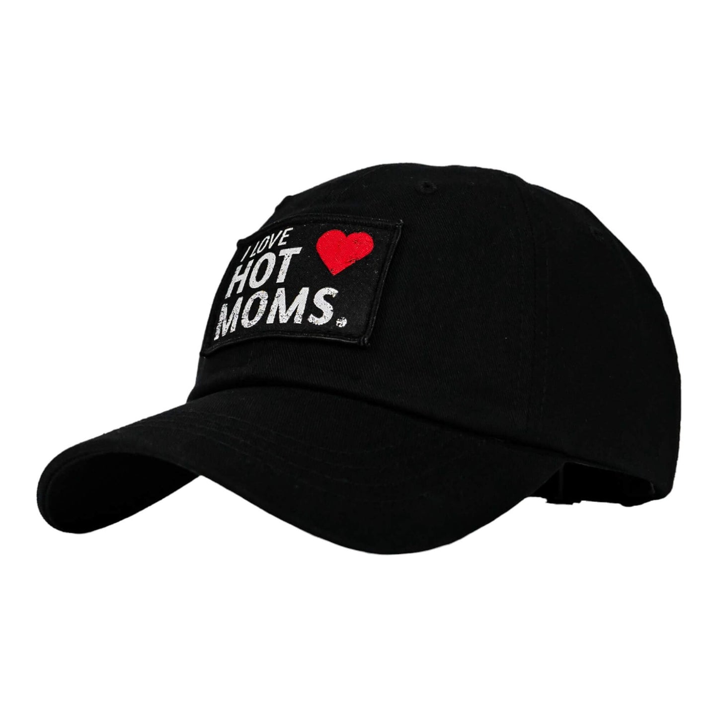 I Love Hot Moms Patch Dad Hat