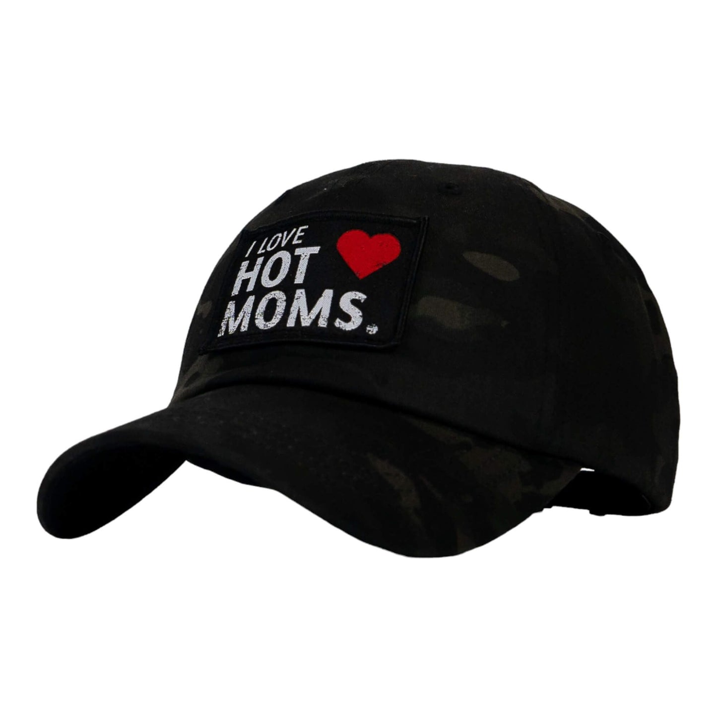 I Love Hot Moms Patch Dad Hat