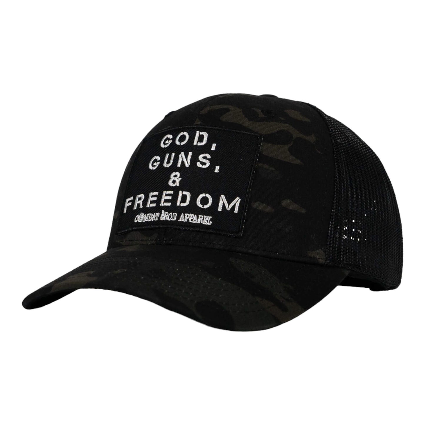 God, Guns, And Freedom Patch Mid-Profile Mesh Snapback