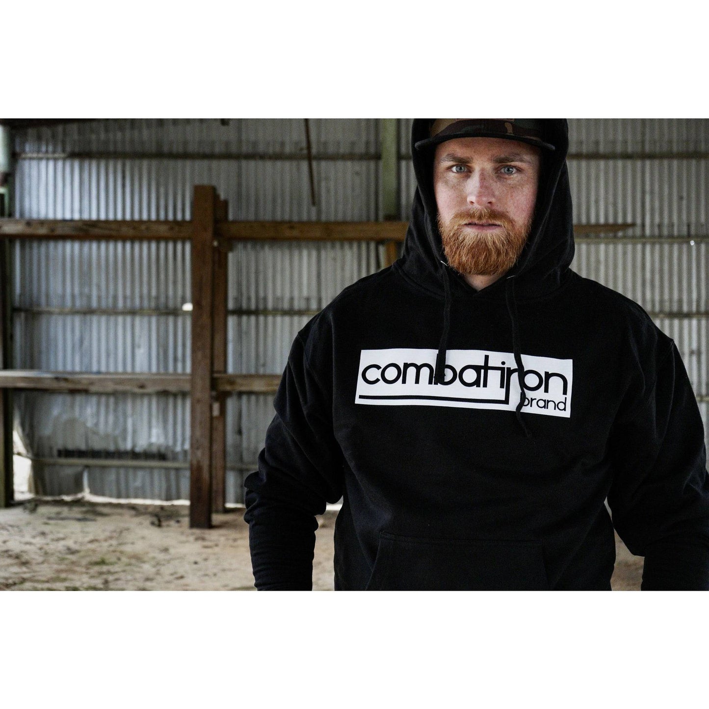 ORIGINAL COMBAT IRON BRANDED BOX MEN'S MIDWEIGHT HOODIE