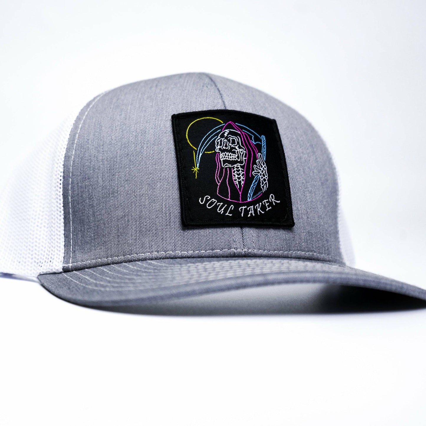 SOUL TAKER REAPER SKULL VINTAGE PATCH MID-PROFILE MESH SNAPBACK