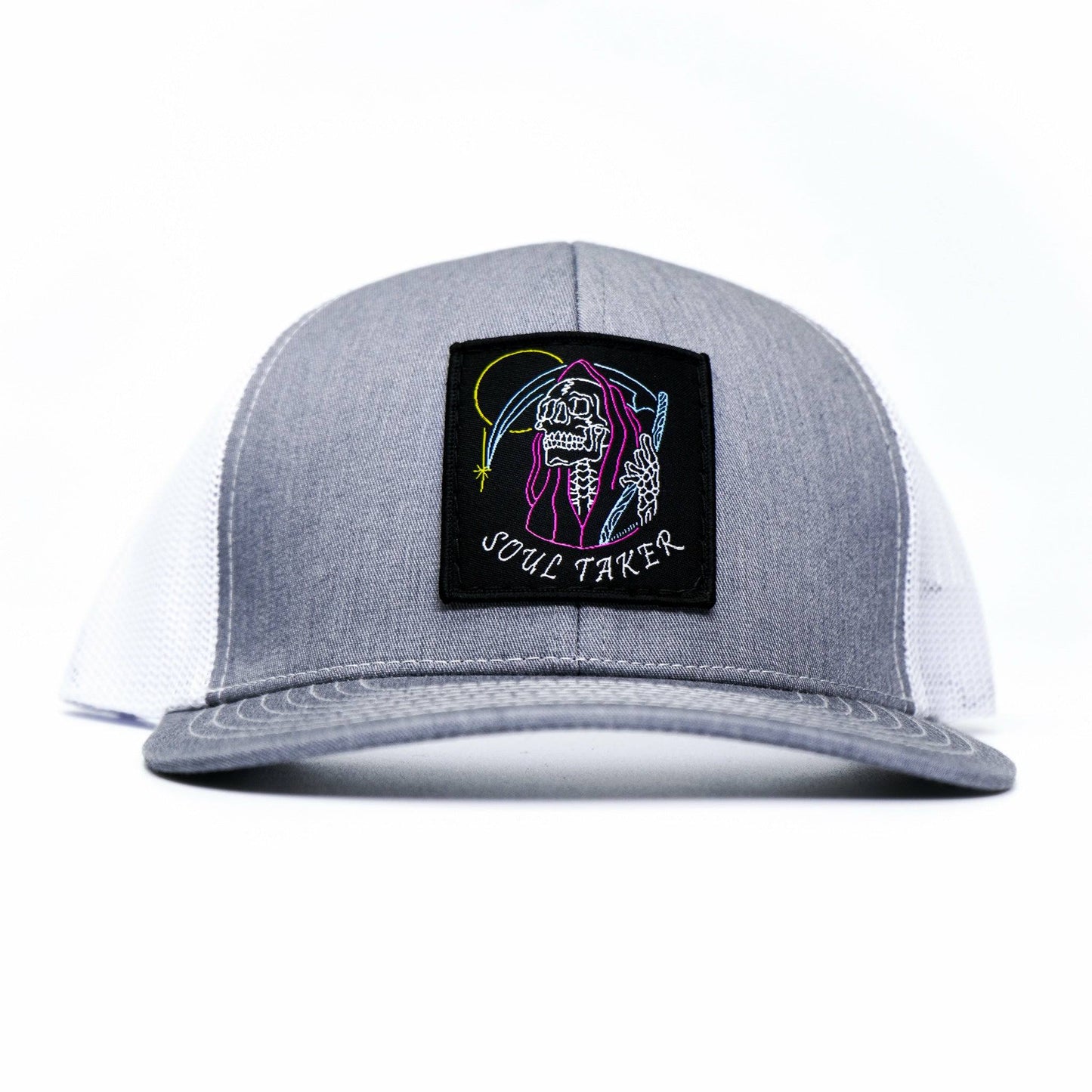 SOUL TAKER REAPER SKULL VINTAGE PATCH MID-PROFILE MESH SNAPBACK