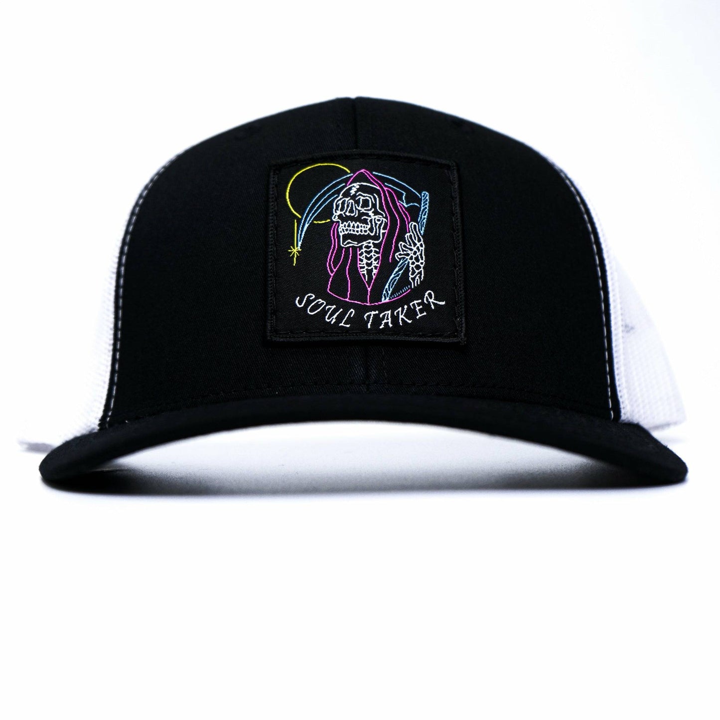 SOUL TAKER REAPER SKULL VINTAGE PATCH MID-PROFILE MESH SNAPBACK