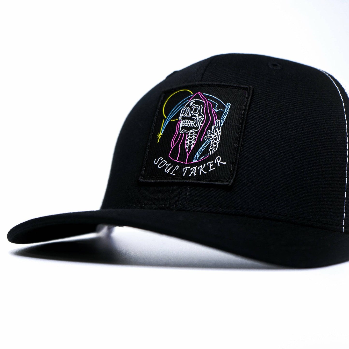 SOUL TAKER REAPER SKULL VINTAGE PATCH MID-PROFILE MESH SNAPBACK