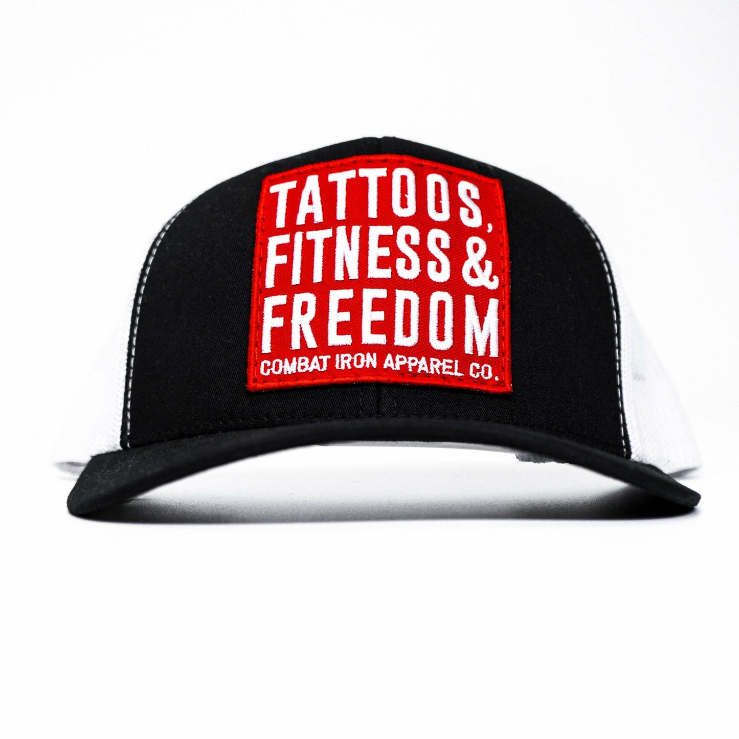 Tattoos, Fitness, & Freedom Red Patch Mid-Profile Mesh Snapback