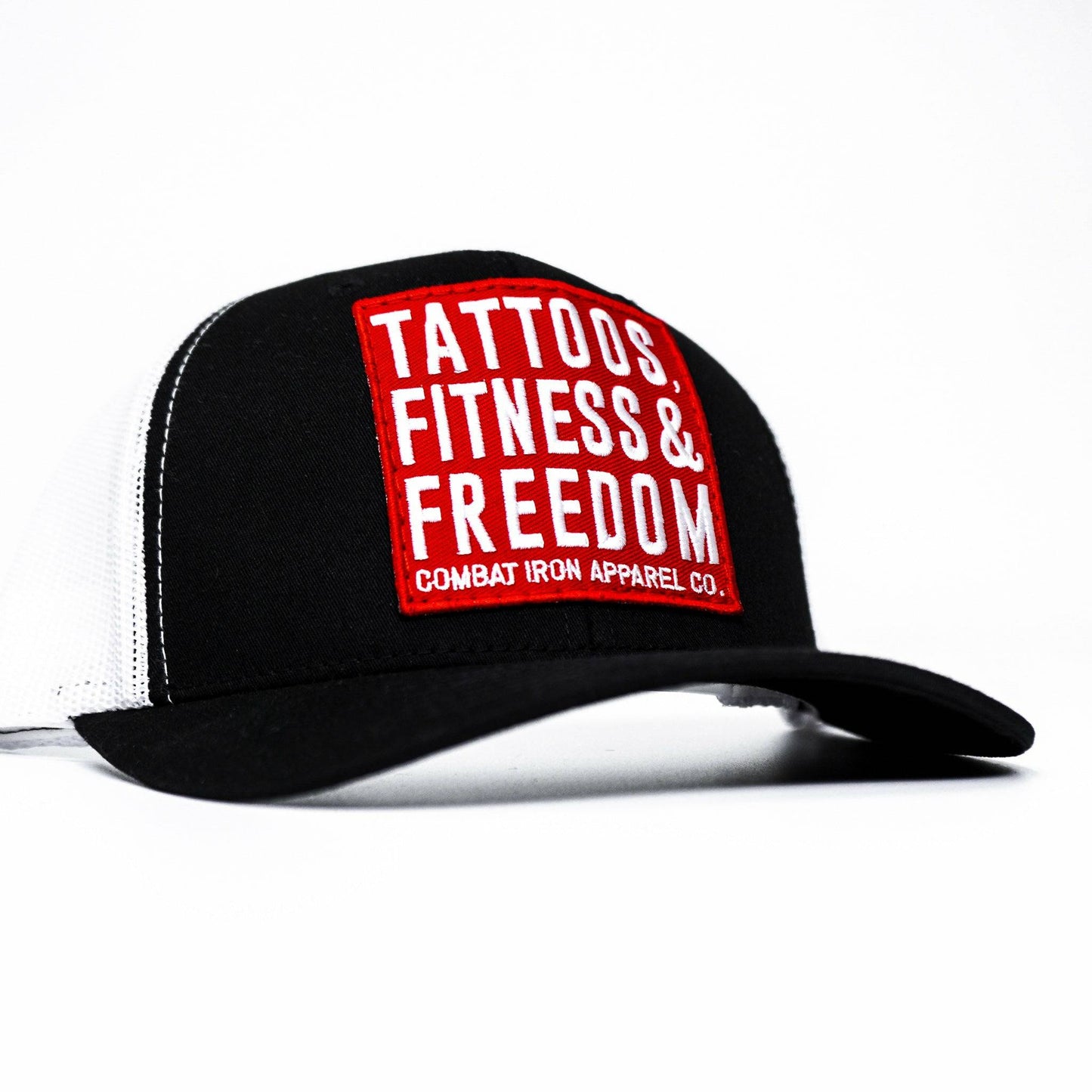 Tattoos, Fitness, & Freedom Red Patch Mid-Profile Mesh Snapback