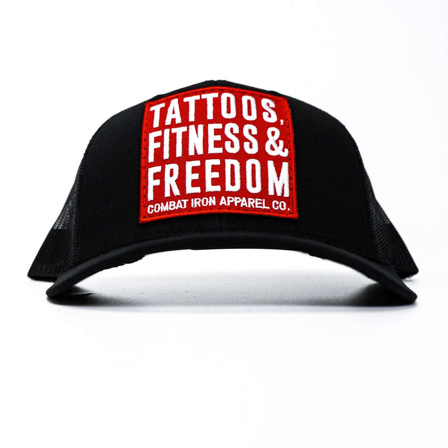 Tattoos, Fitness, & Freedom Red Patch Mid-Profile Mesh Snapback