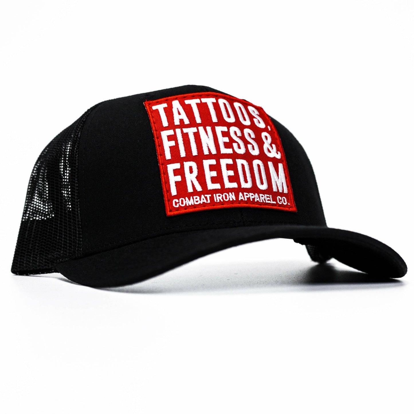 Tattoos, Fitness, & Freedom Red Patch Mid-Profile Mesh Snapback