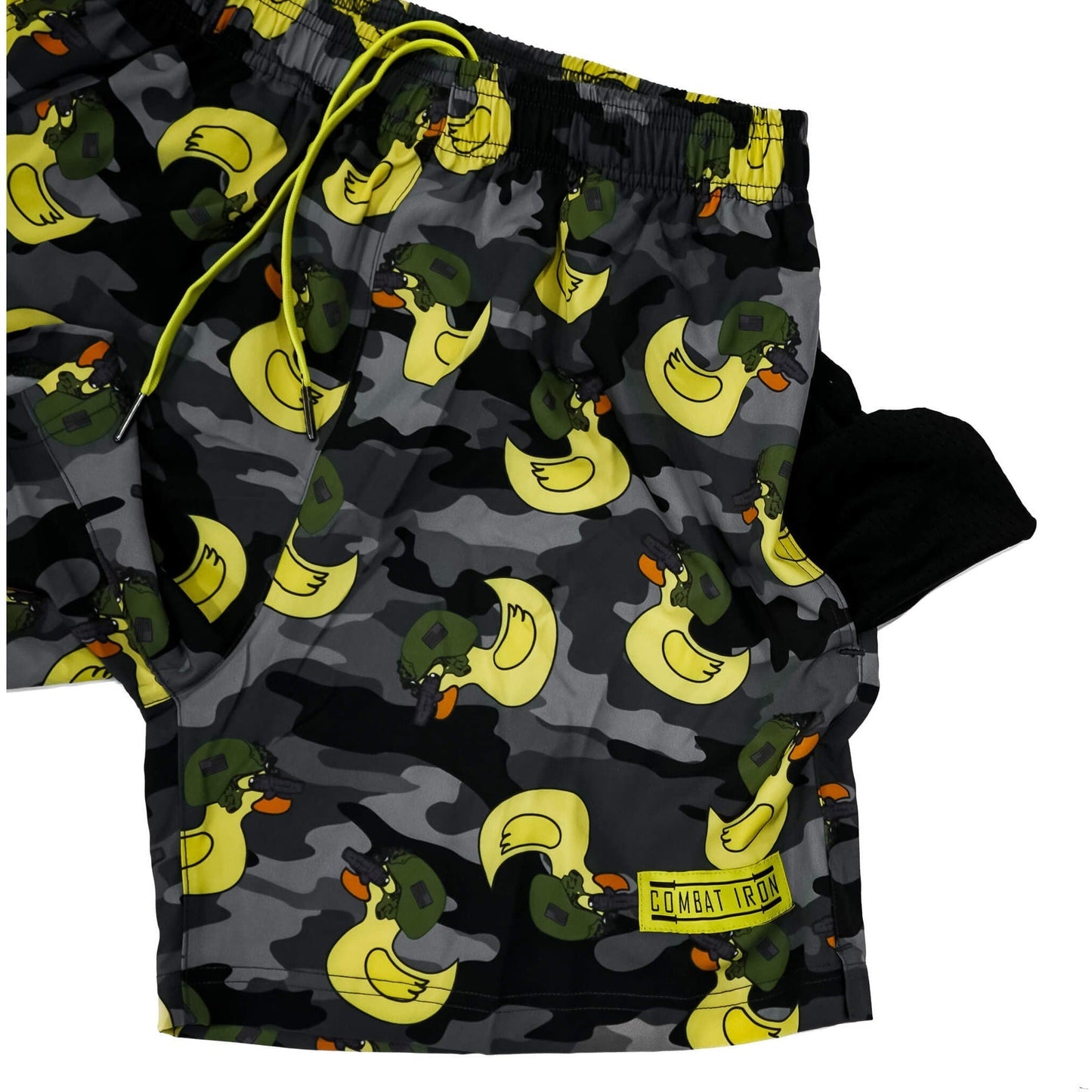 MEN'S PERFORMANCE TRAINING SHORTS V3 | TACTIDUCK BLACK BDU CAMO