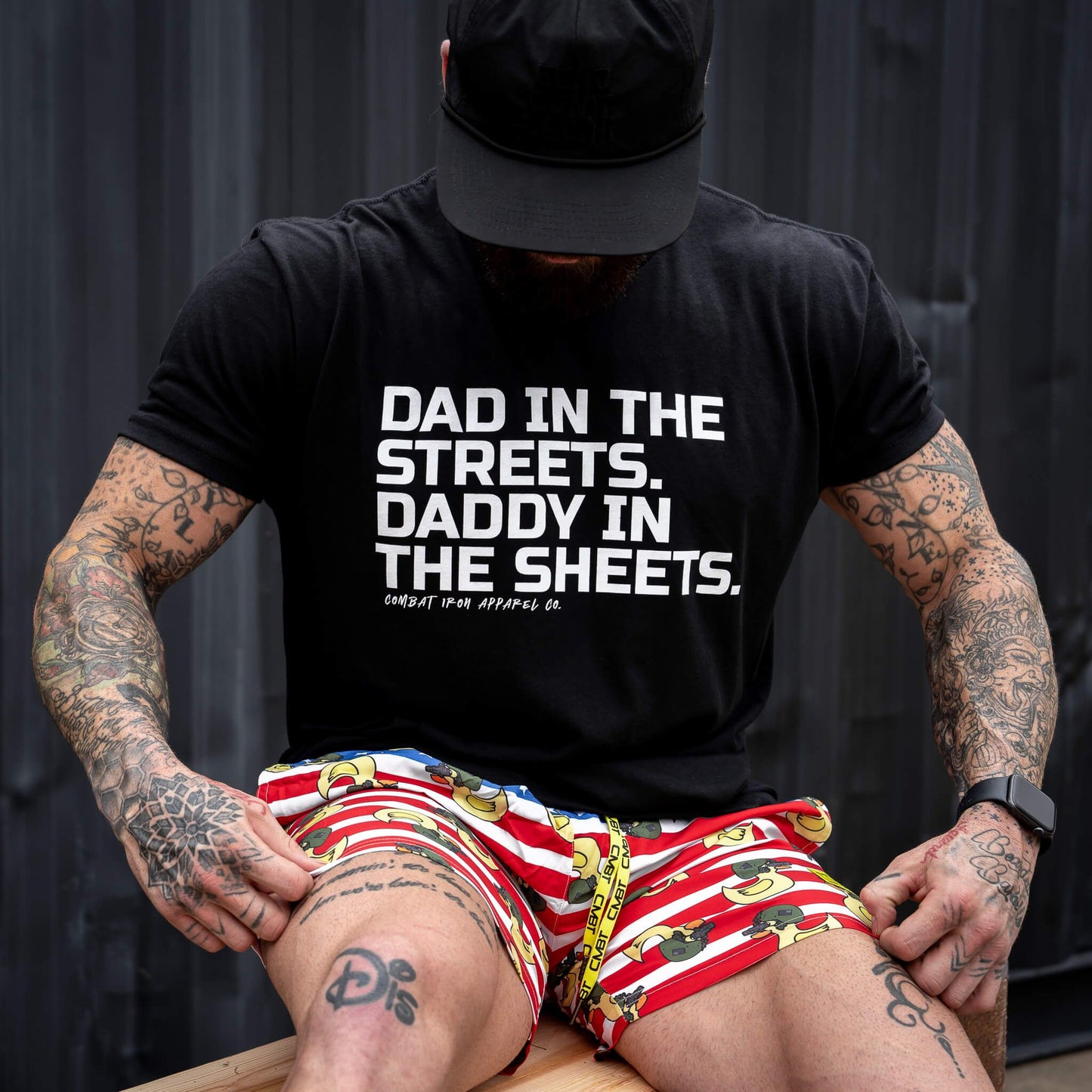 DAD IN THE STREETS. DADDY IN THE SHEETS. MEN'S T-SHIRT