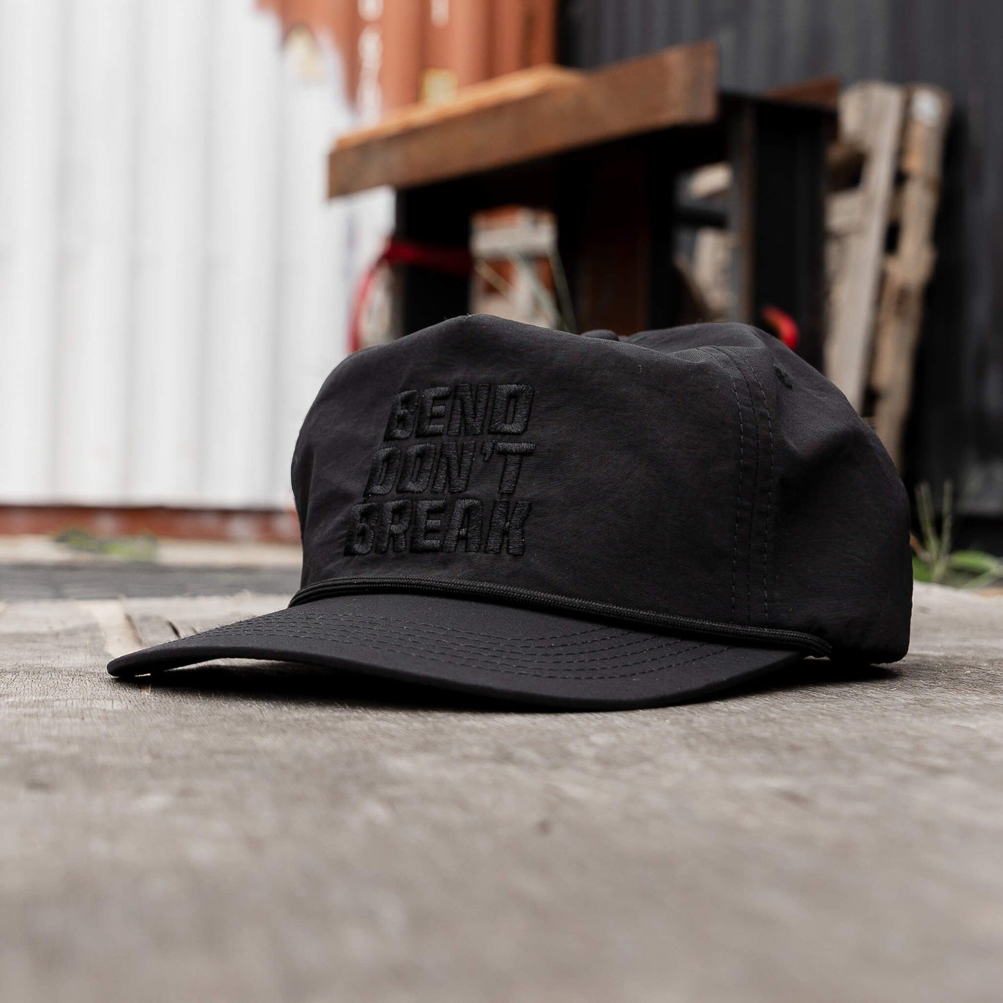 CRUSHABLE ROPE SNAPBACK | BEND DON'T BREAK